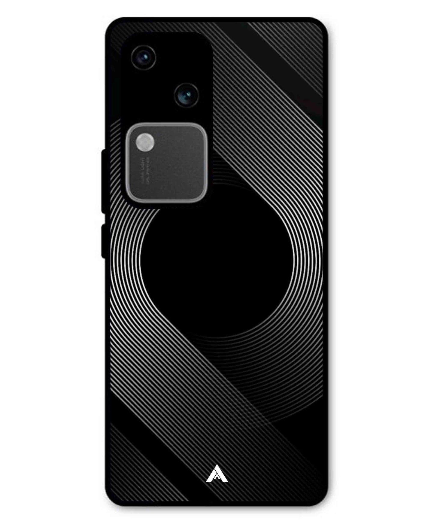 Stripe Pattern 14 Metal Back Cover Phone Case for Vivo v30