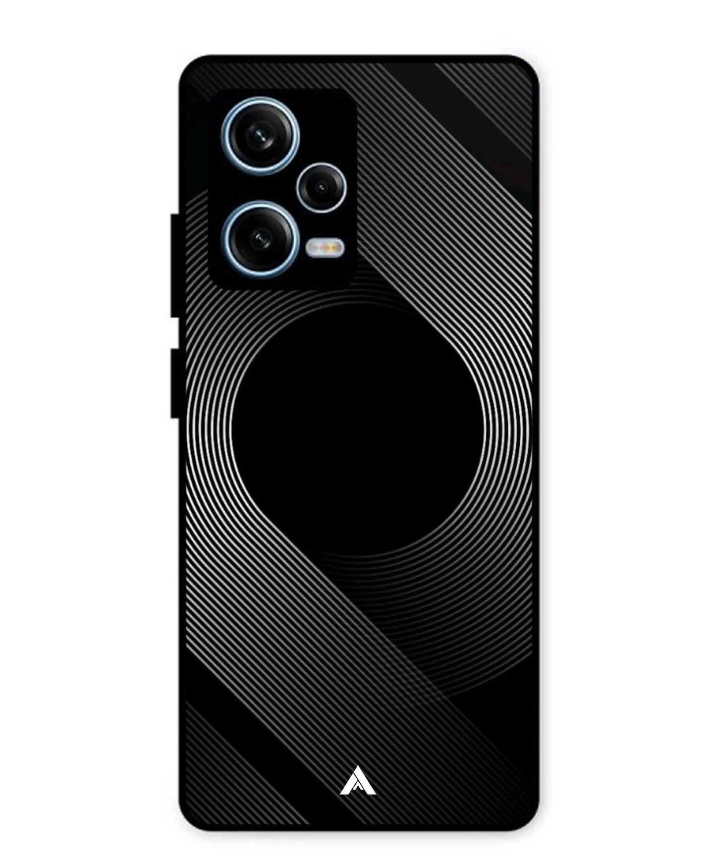 Stripe Pattern 14 Metal Back Cover Phone Case for Xiaomi Redmi Note 12 Pro Plus