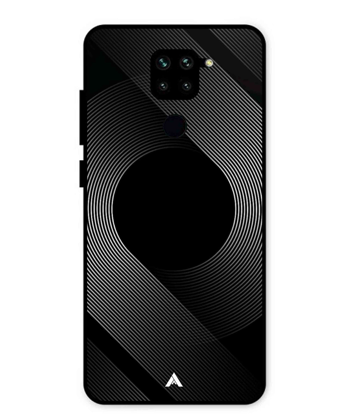 Stripe Pattern 14 Metal Back Cover Phone Case for Xiaomi Redmi Note 9