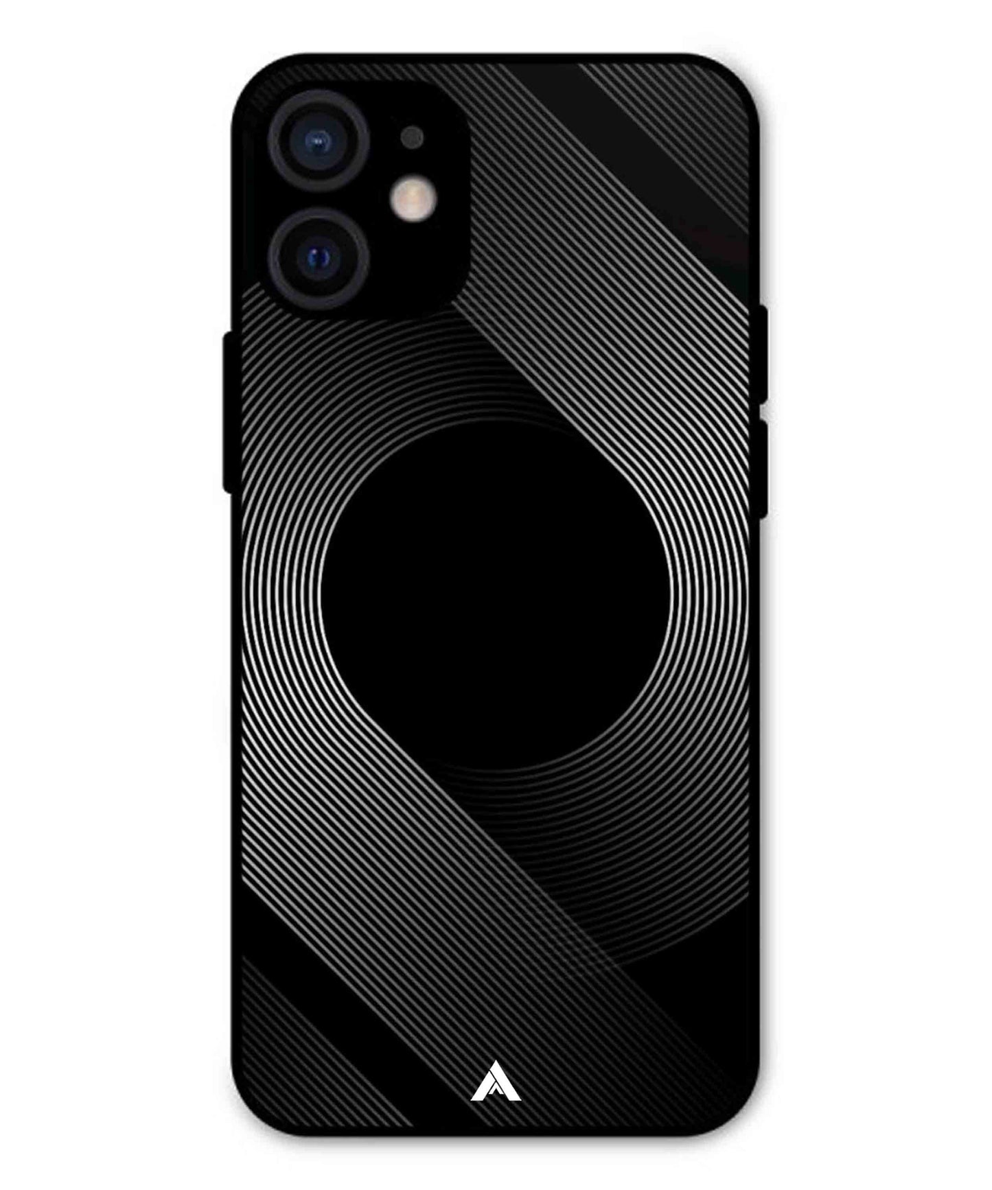 Stripe Pattern 14 Metal Back Cover Phone Case for iPhone 12 Mini