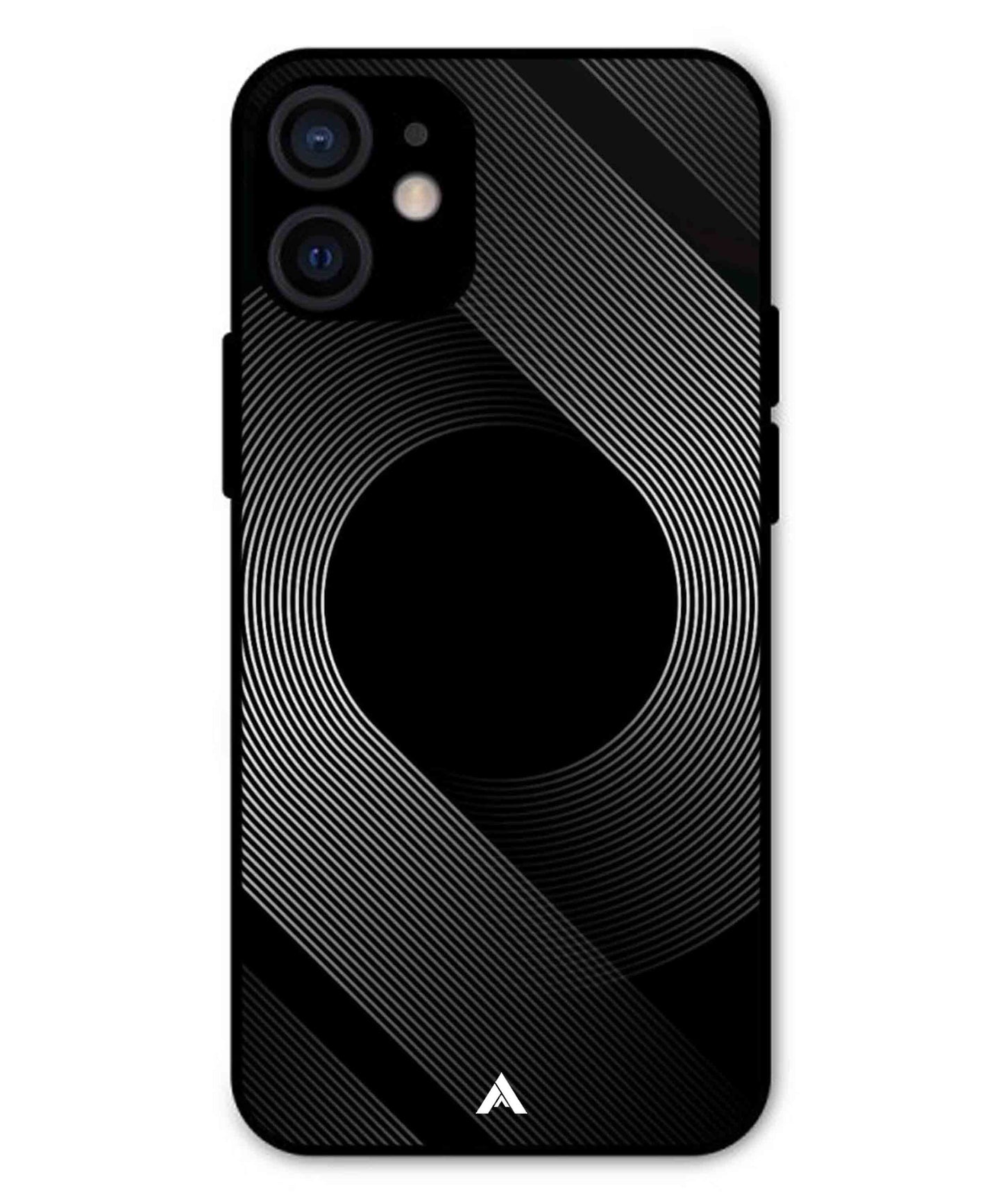 Stripe Pattern 14 Metal Back Cover Phone Case for iPhone 13 Mini