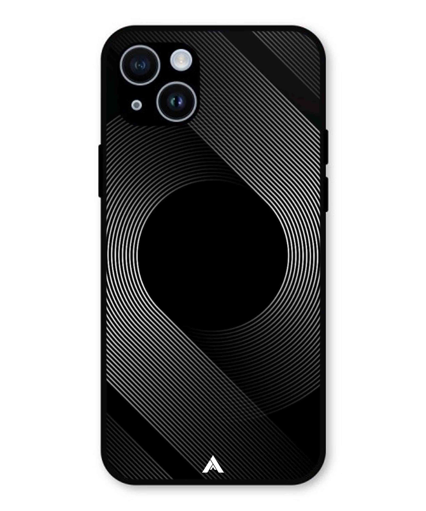 Stripe Pattern 14 Metal Back Cover Phone Case for iPhone 15