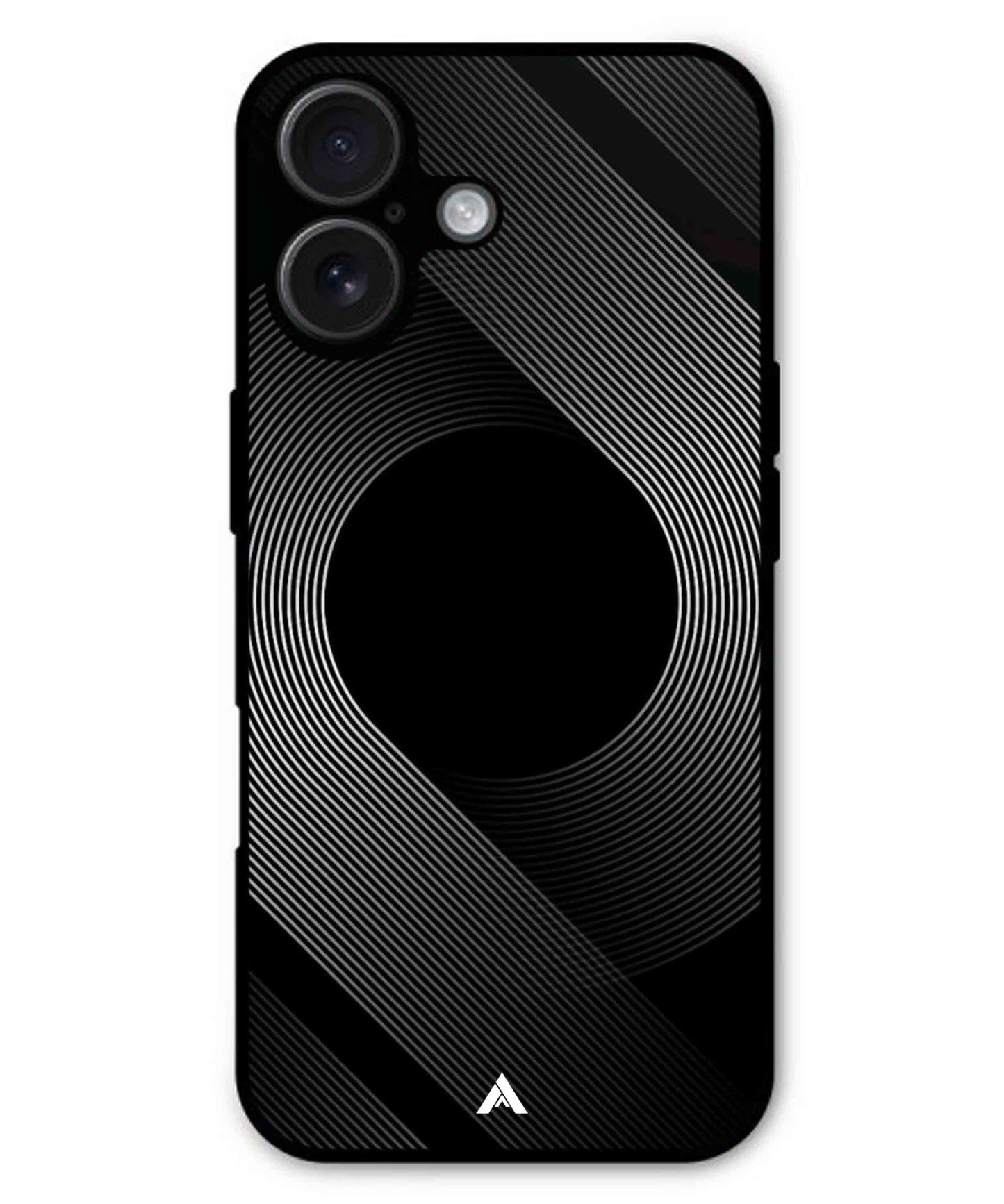 Stripe Pattern 14 Metal Back Cover Phone Case for iPhone 16 Plus