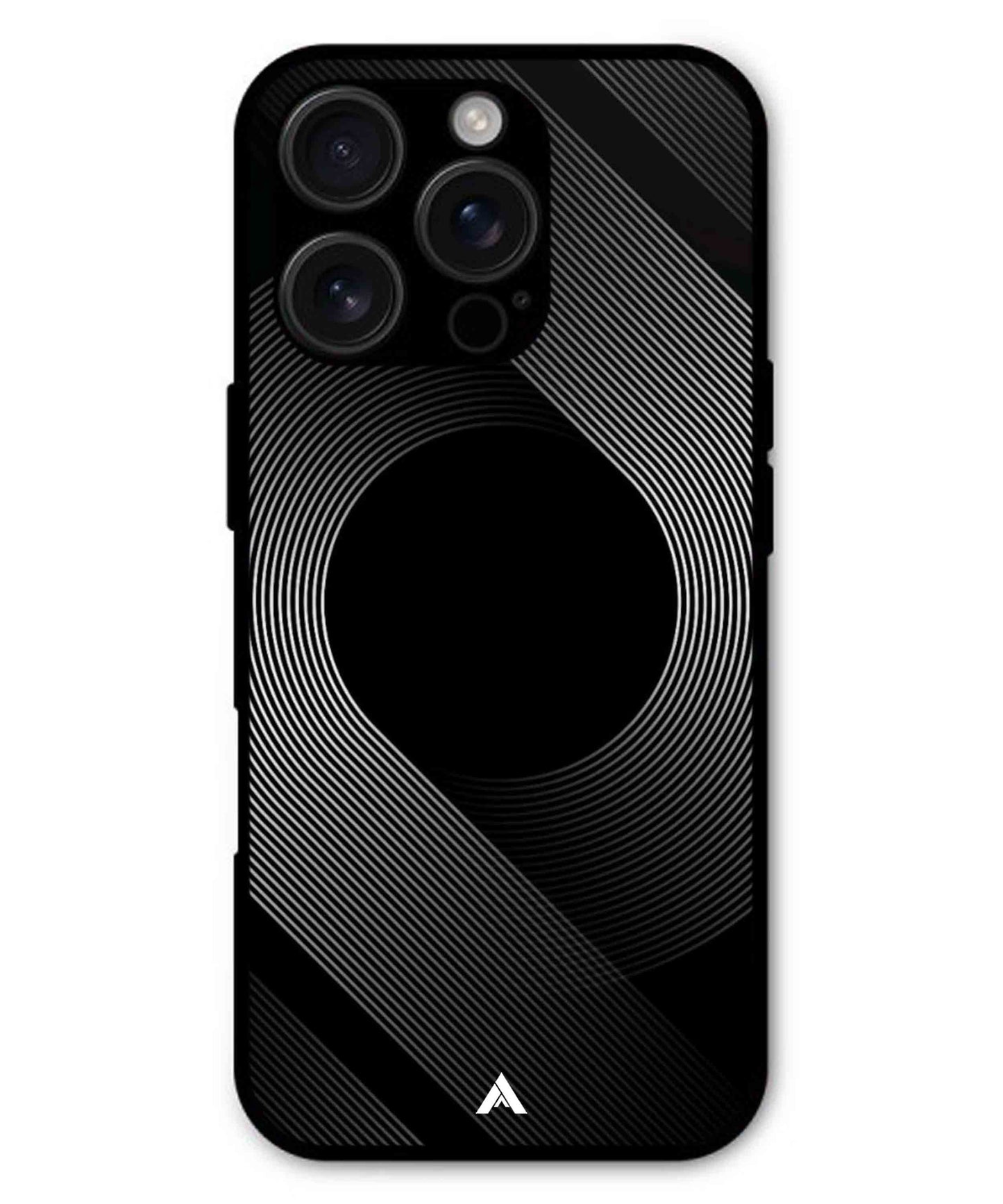 Stripe Pattern 14 Metal Back Cover Phone Case for iPhone 16 Pro