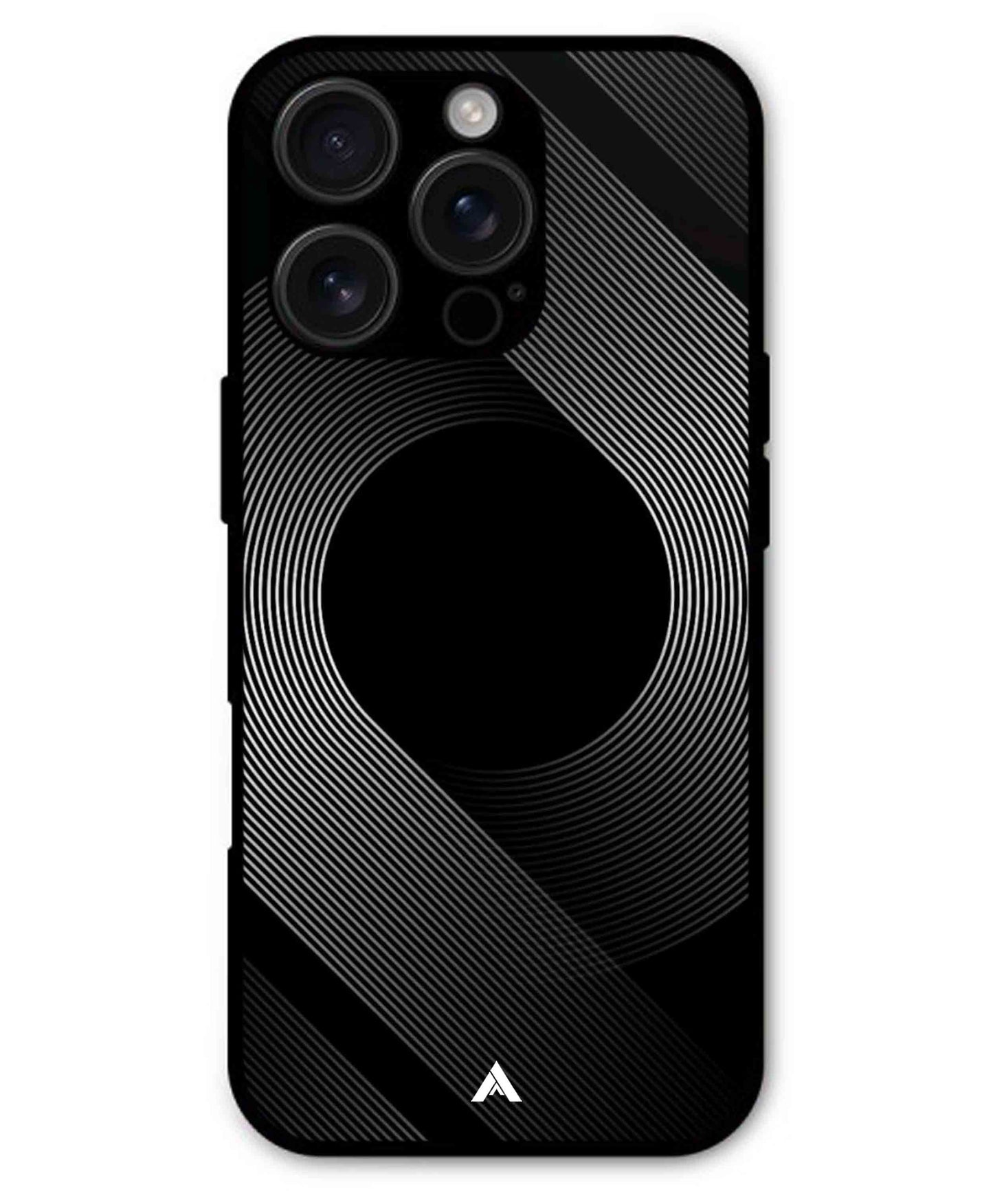 Stripe Pattern 14 Metal Back Cover Phone Case for iPhone 16 ProMax