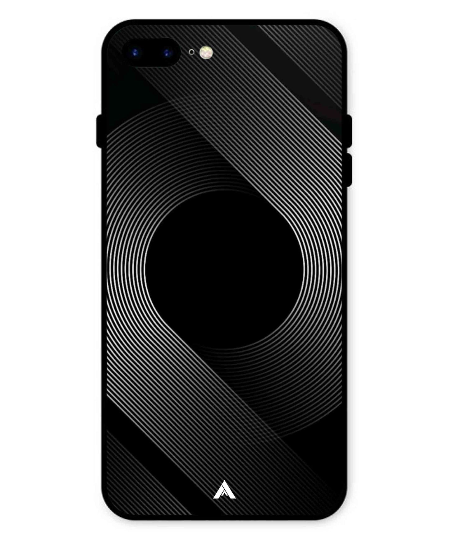 Stripe Pattern 14 Metal Back Cover Phone Case for iPhone 8 Plus
