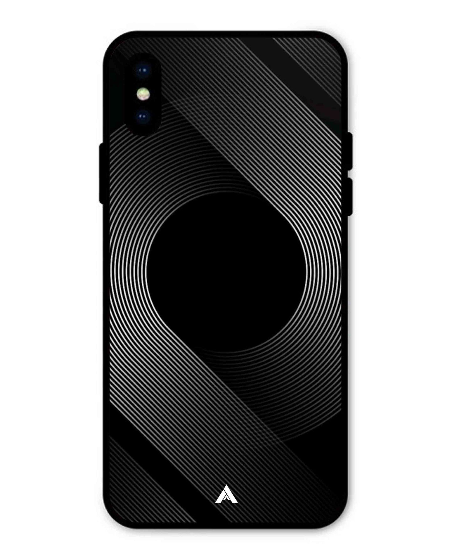 Stripe Pattern 14 Metal Back Cover Phone Case for iPhone X