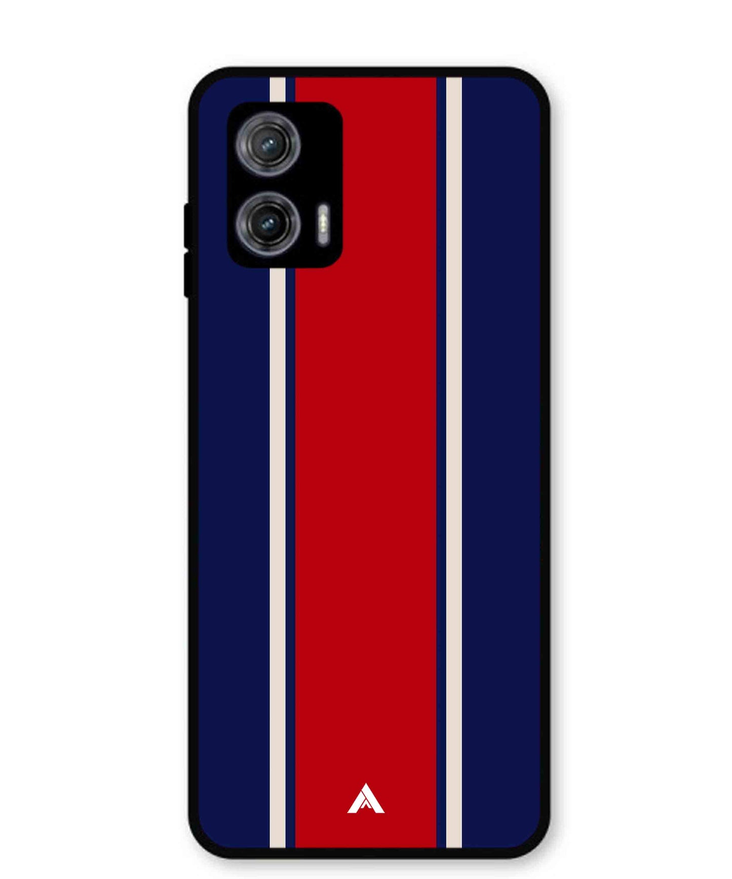 Stripe Pattern 15 Metal Back Cover Phone Case for Moto G73