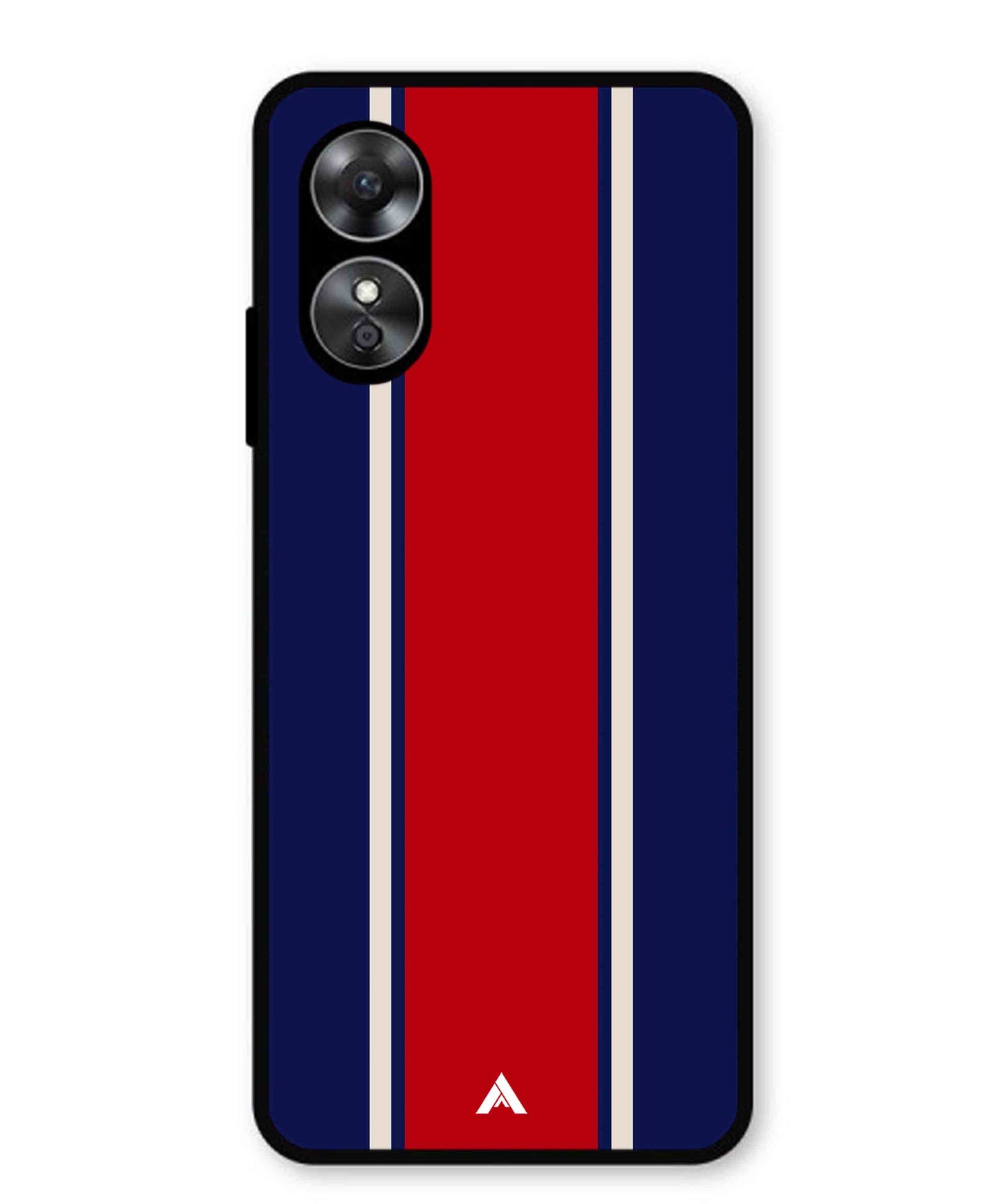 Stripe Pattern 15 Metal Back Cover Phone Case for Oppo A17