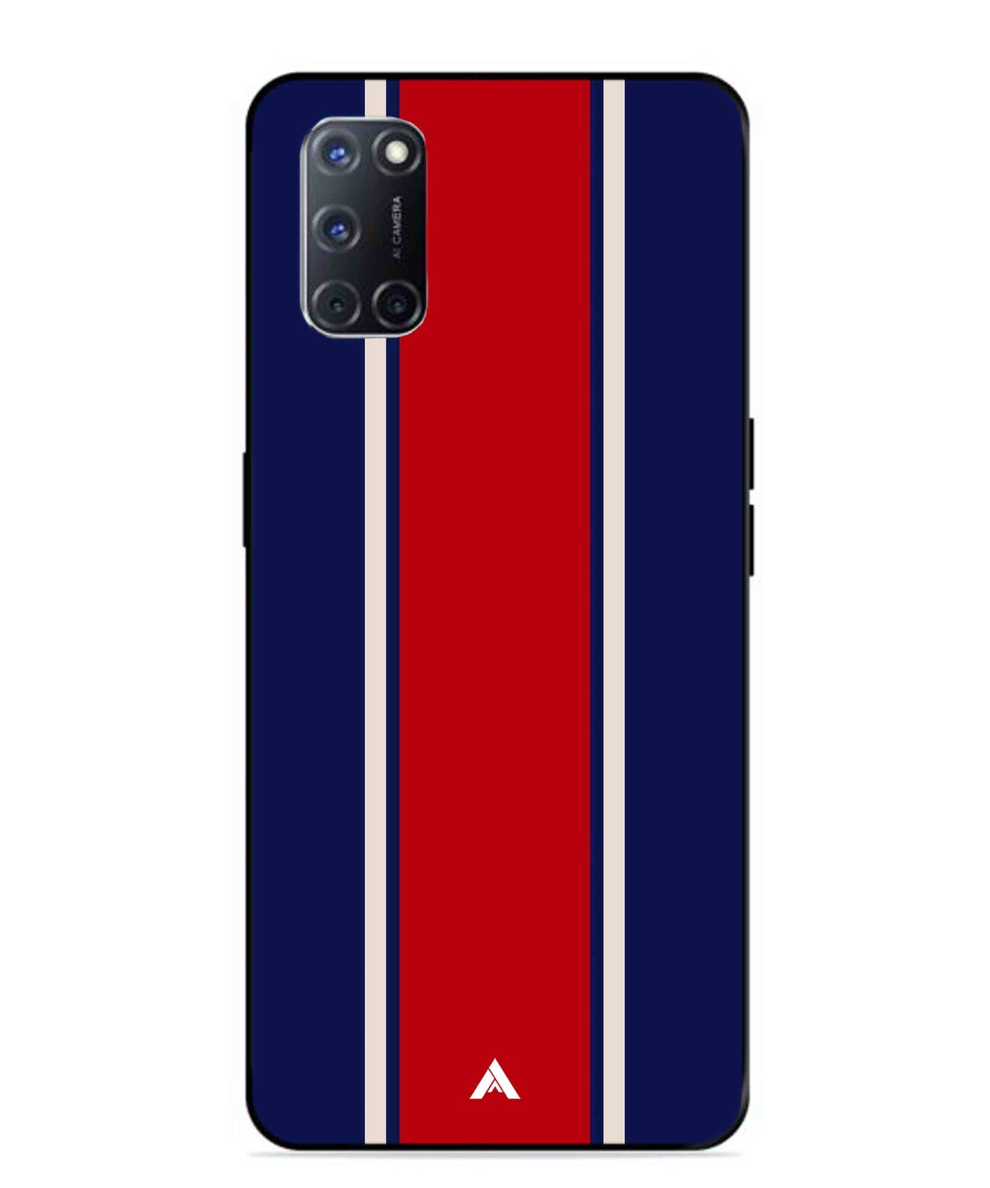 Stripe Pattern 15 Metal Back Cover Phone Case for Oppo A52