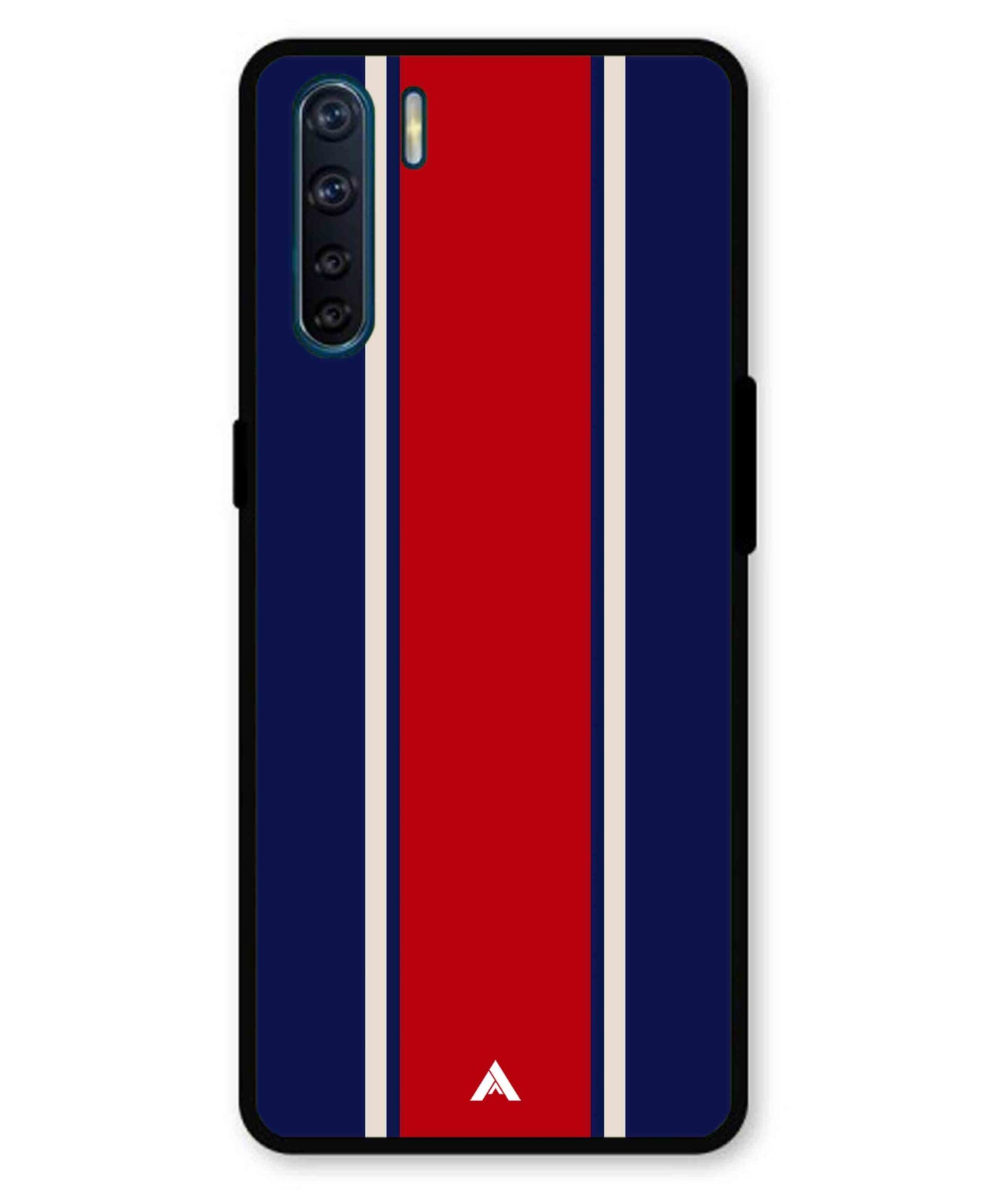 Stripe Pattern 15 Metal Back Cover Phone Case for Oppo F15