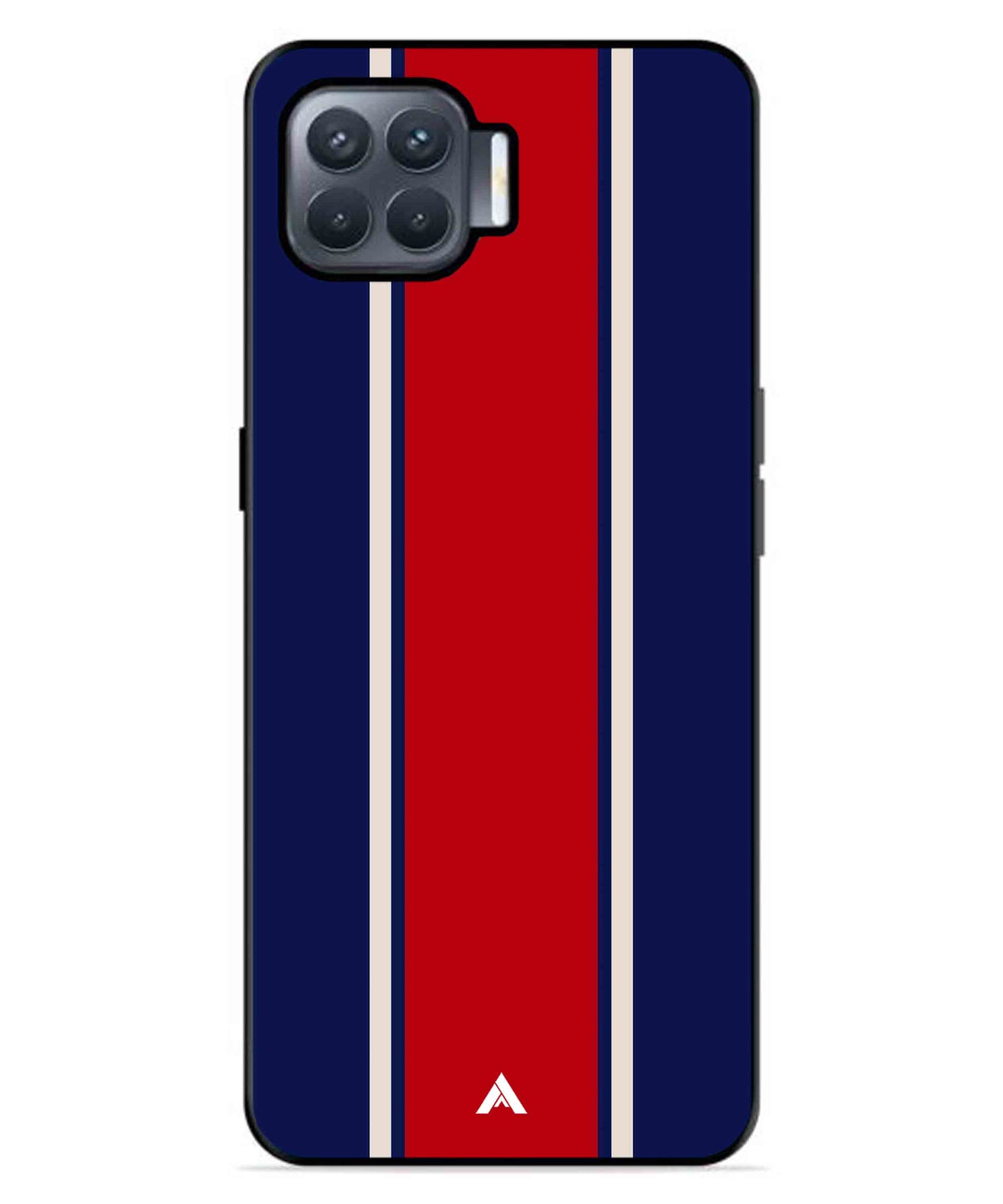 Stripe Pattern 15 Metal Back Cover Phone Case for Oppo F17 Pro