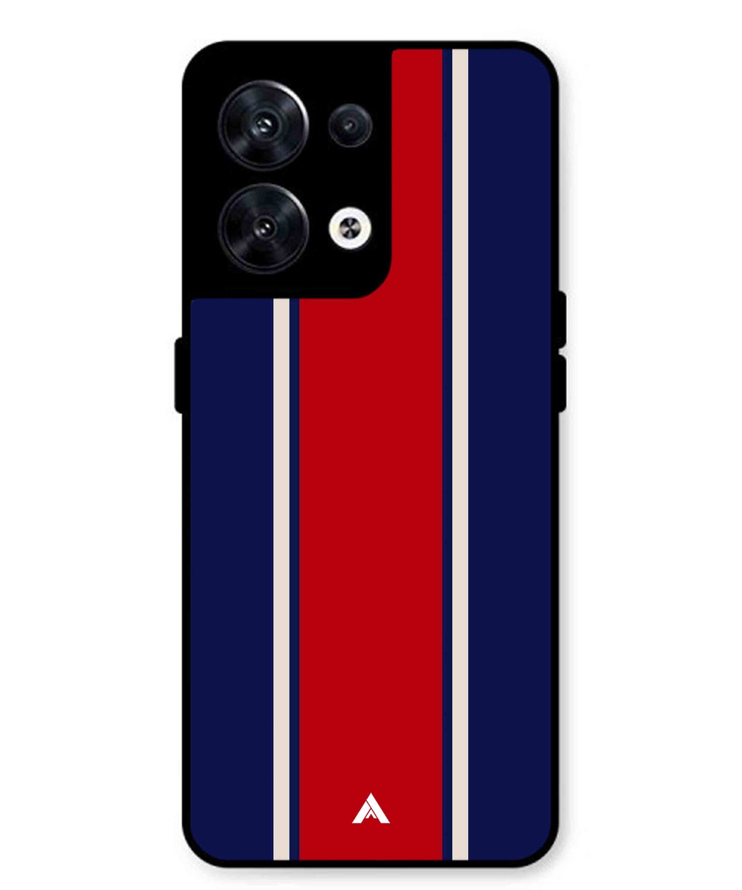 Stripe Pattern 15 Metal Back Cover Phone Case for Oppo Reno 10 Pro