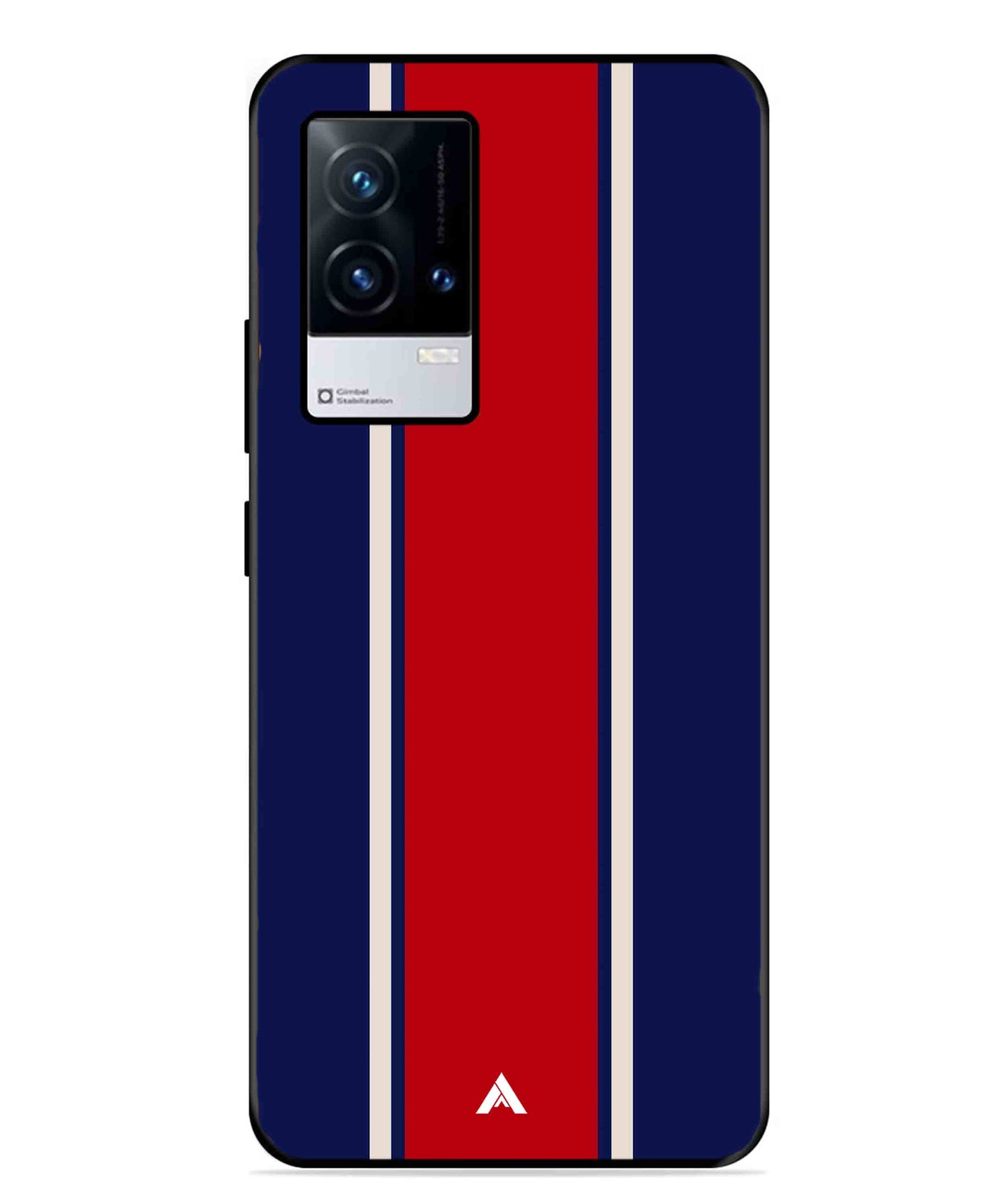Stripe Pattern 15 Metal Back Cover Phone Case for iQOO 9