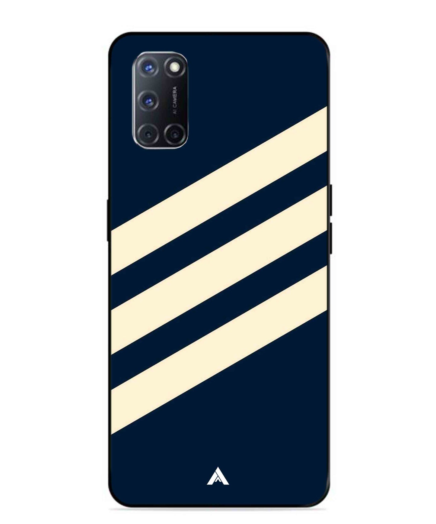Stripe Pattern 16 Metal Back Cover Phone Case for Oppo A52