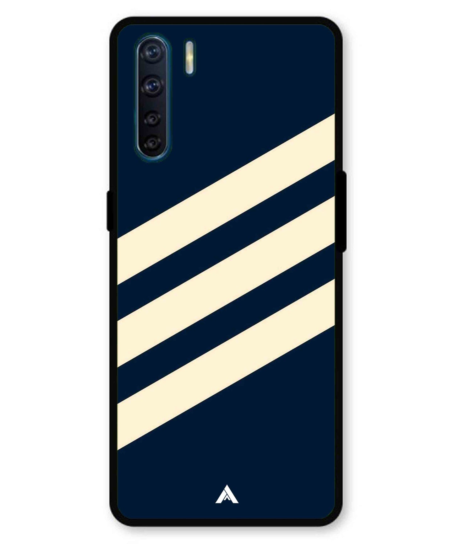 Stripe Pattern 16 Metal Back Cover Phone Case for Oppo A91