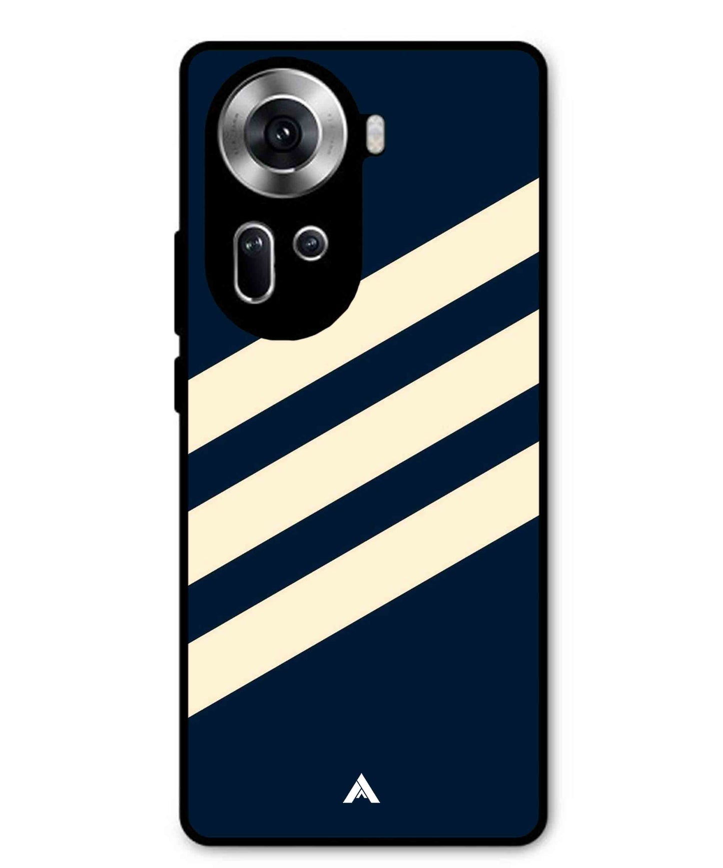 Stripe Pattern 16 Metal Back Cover Phone Case for Oppo Reno 11