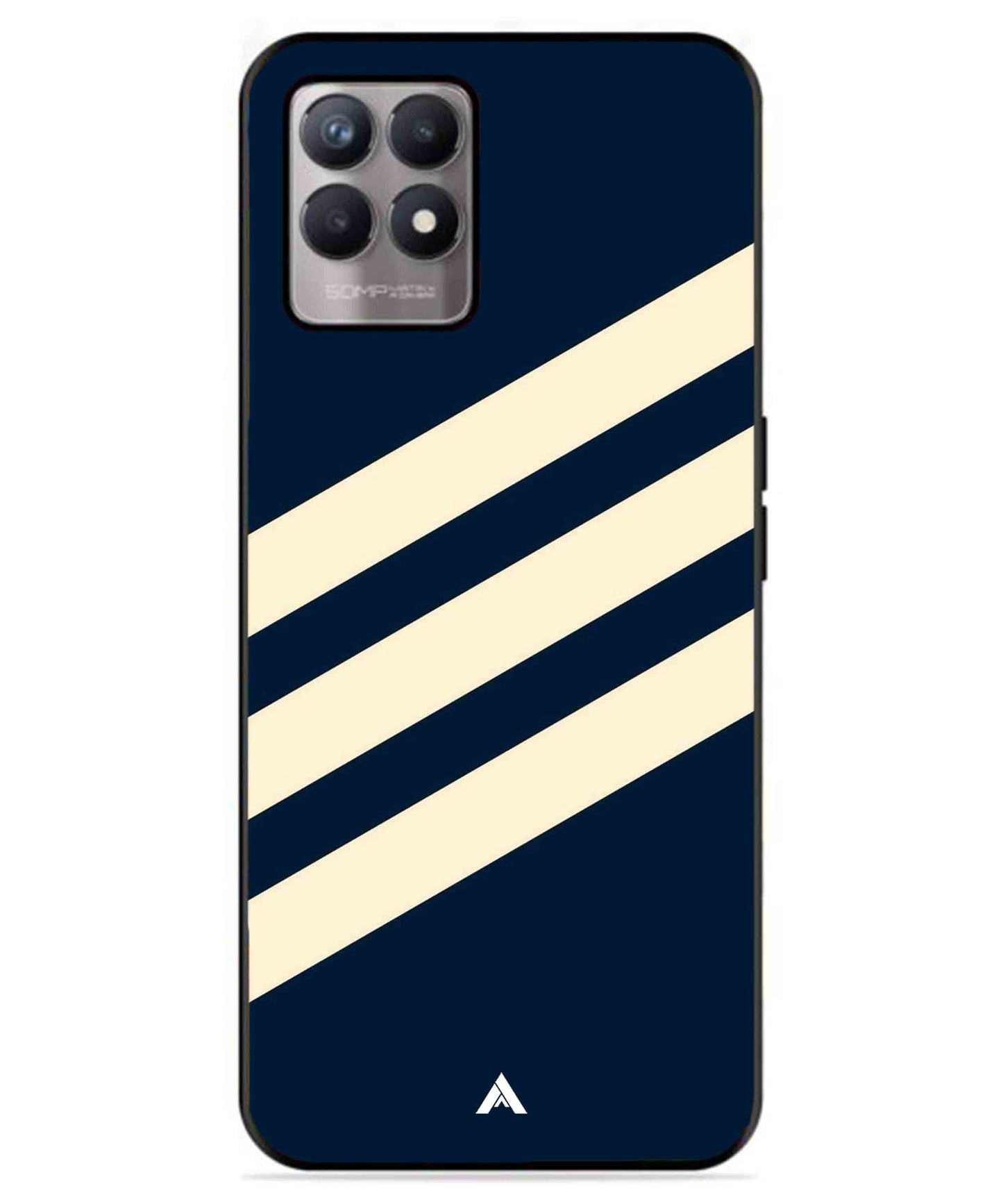 Stripe Pattern 16 Metal Back Cover Phone Case for Realme 8 4G