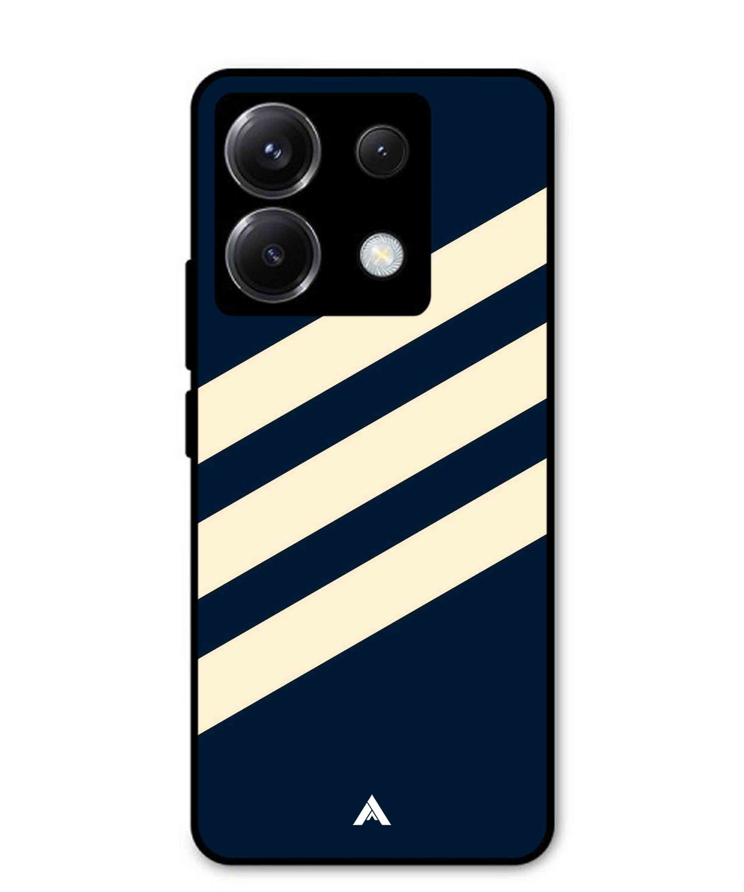 Stripe Pattern 16 Metal Back Cover Phone Case for Xiaomi Redmi Note 13 Pro