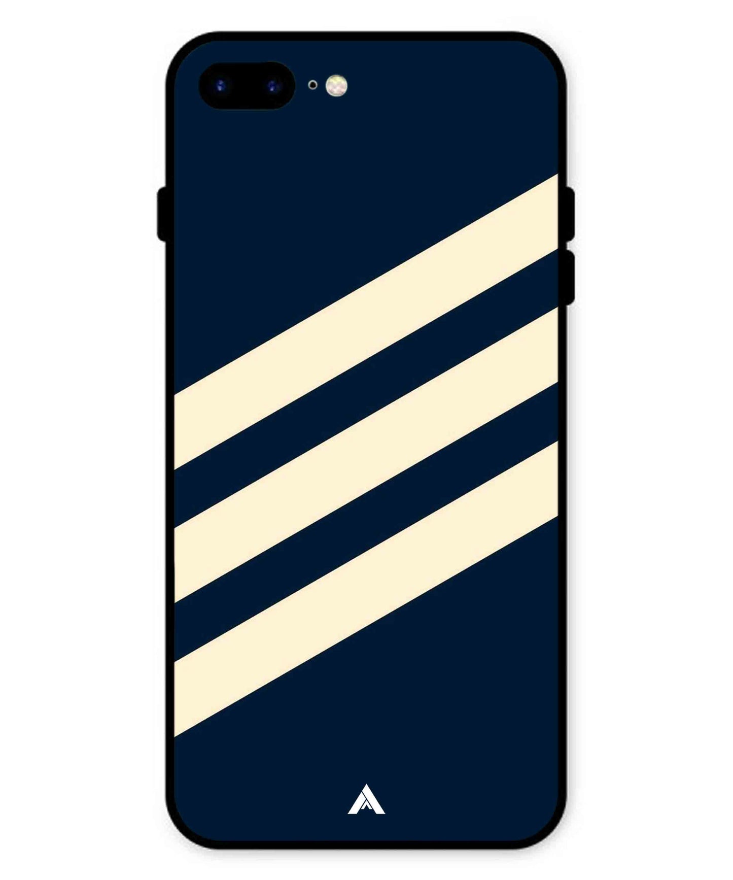 Stripe Pattern 16 Metal Back Cover Phone Case for iPhone 8 Plus