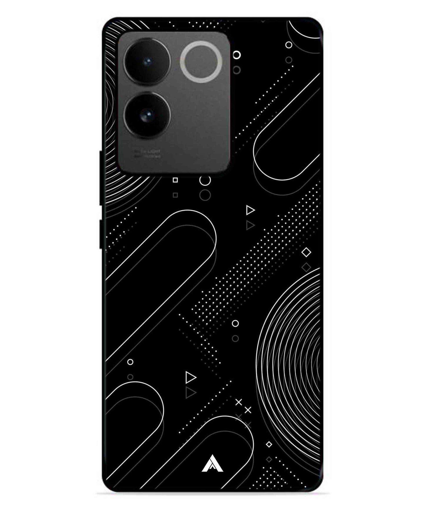 Stripe Pattern 17 Metal Back Cover Phone Case for IQOO Z7 Pro