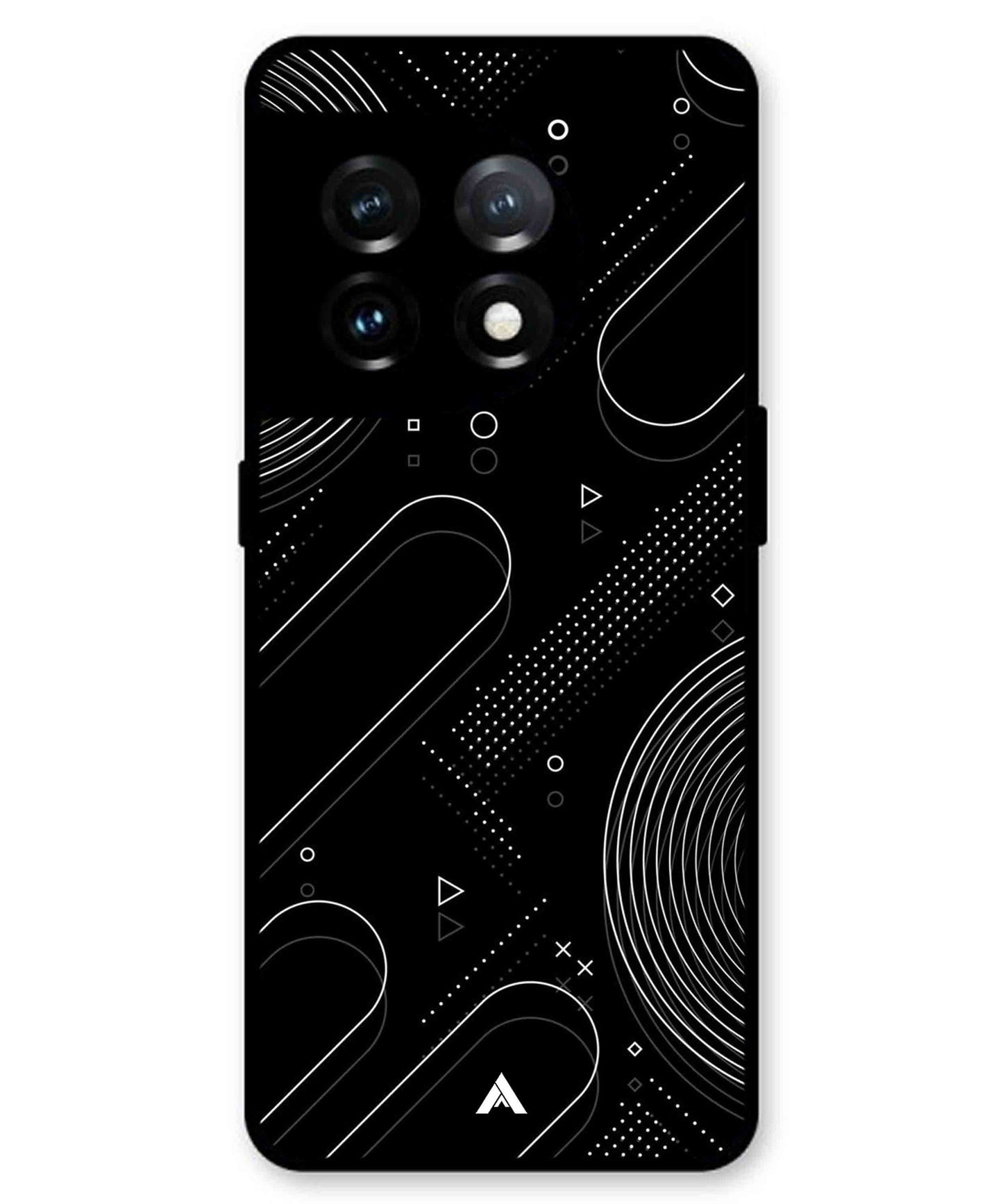 Stripe Pattern 17 Metal Back Cover Phone Case for Oneplus 11