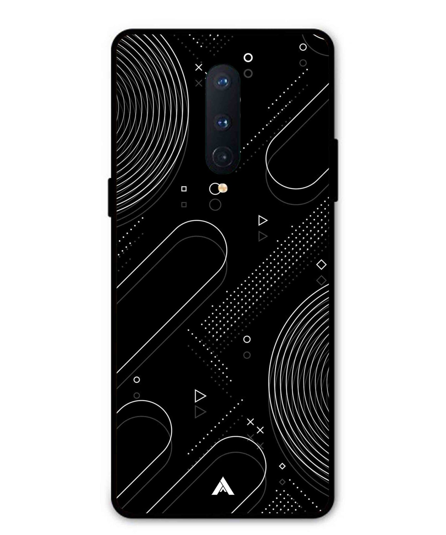 Stripe Pattern 17 Metal Back Cover Phone Case for Oneplus 8