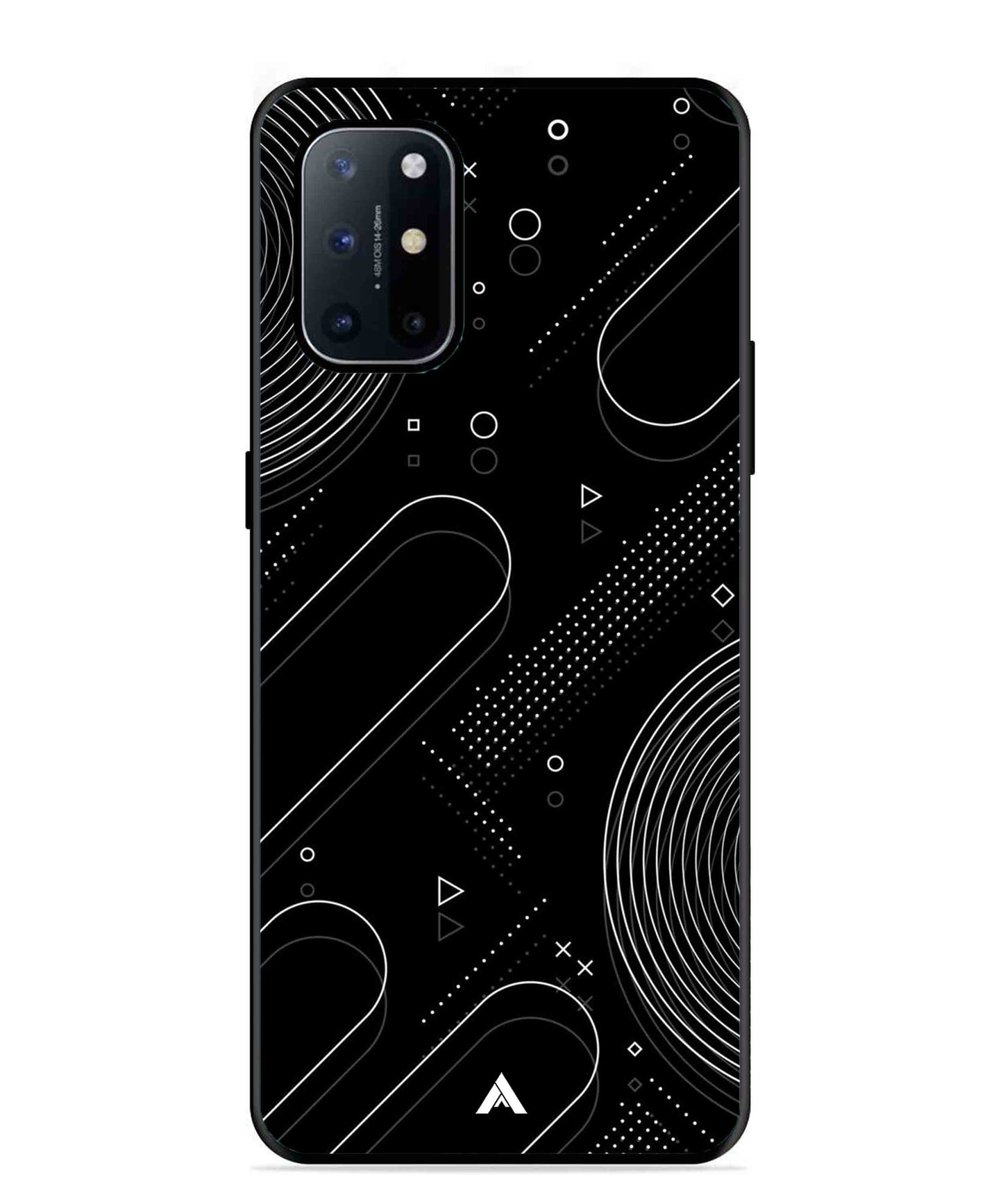 Stripe Pattern 17 Metal Back Cover Phone Case for Oneplus 8T