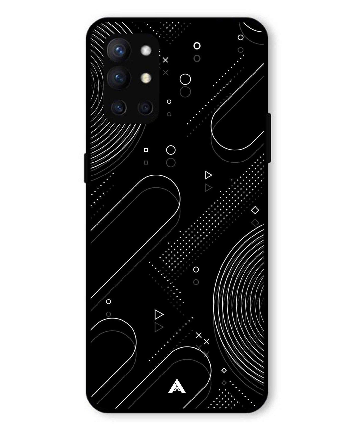 Stripe Pattern 17 Metal Back Cover Phone Case for Oneplus 9R