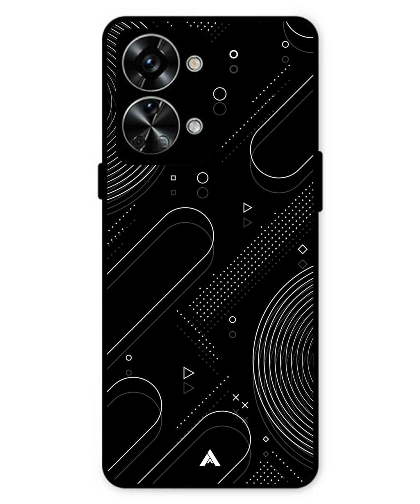 Stripe Pattern 17 Metal Back Cover Phone Case for Oneplus Nord 2T