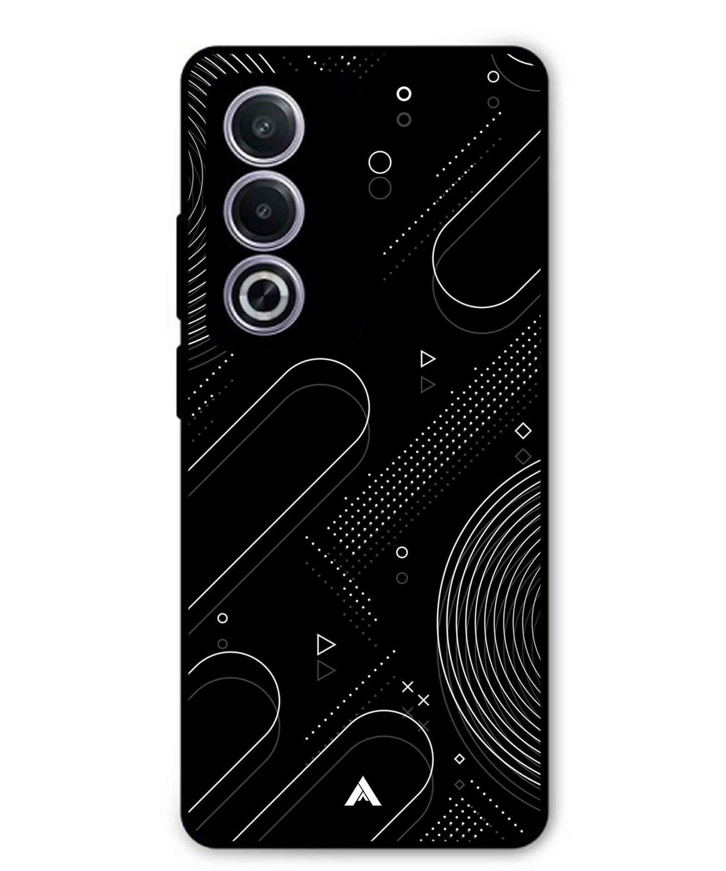 Stripe Pattern 17 Metal Back Cover Phone Case for Oppo A3 Pro