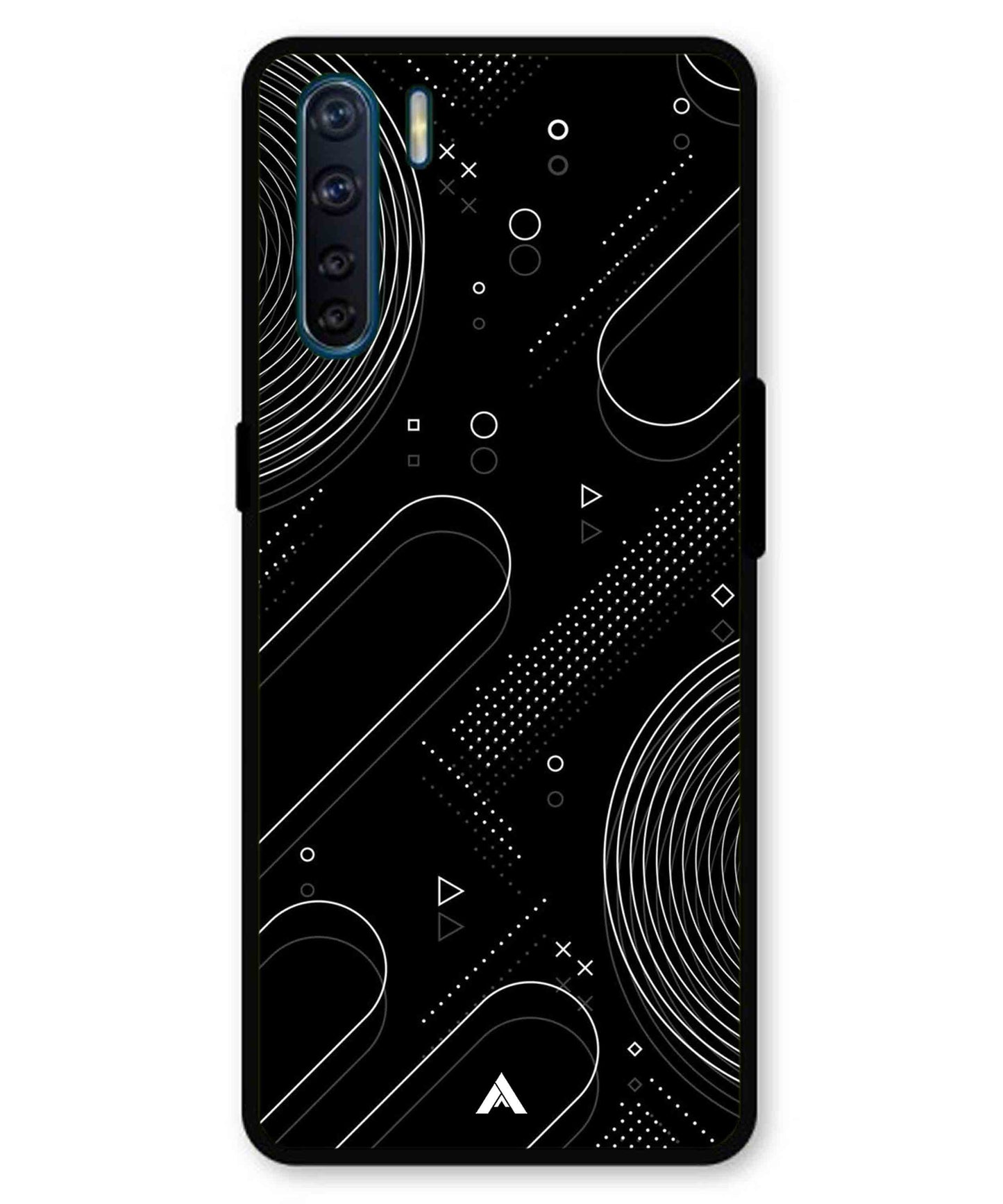 Stripe Pattern 17 Metal Back Cover Phone Case for Oppo A91