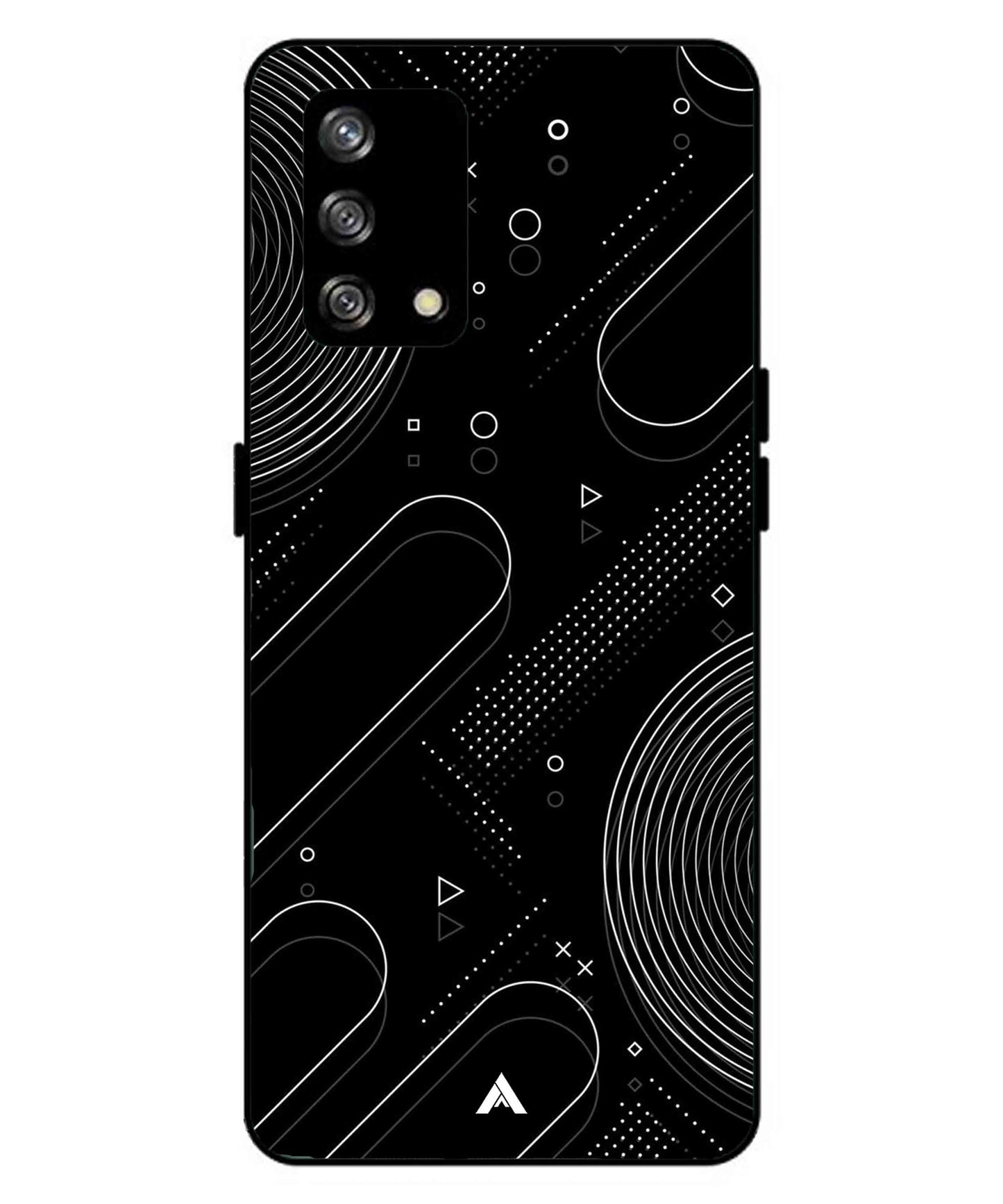 Stripe Pattern 17 Metal Back Cover Phone Case for Oppo F19