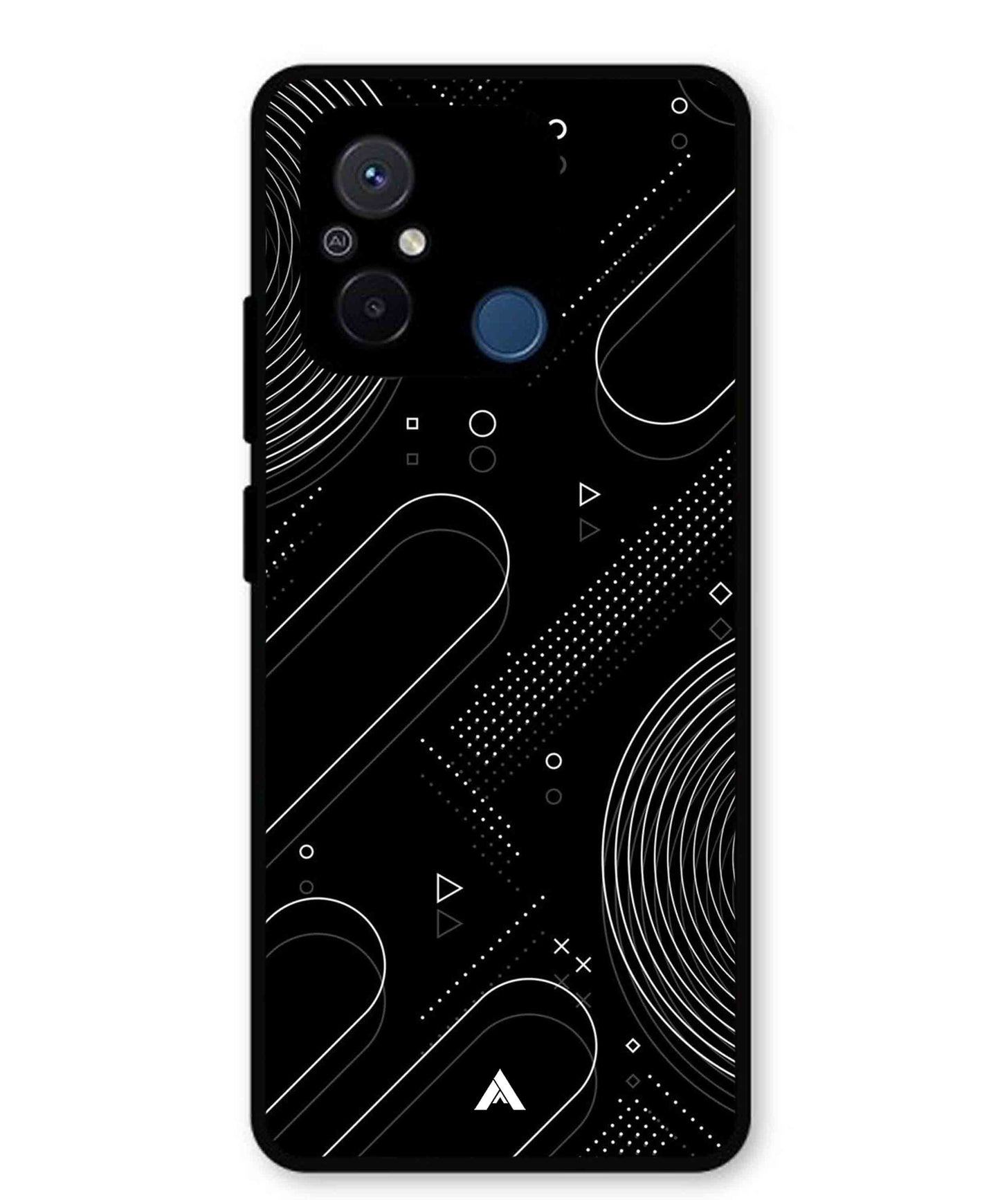 Stripe Pattern 17 Metal Back Cover Phone Case for Poco C55