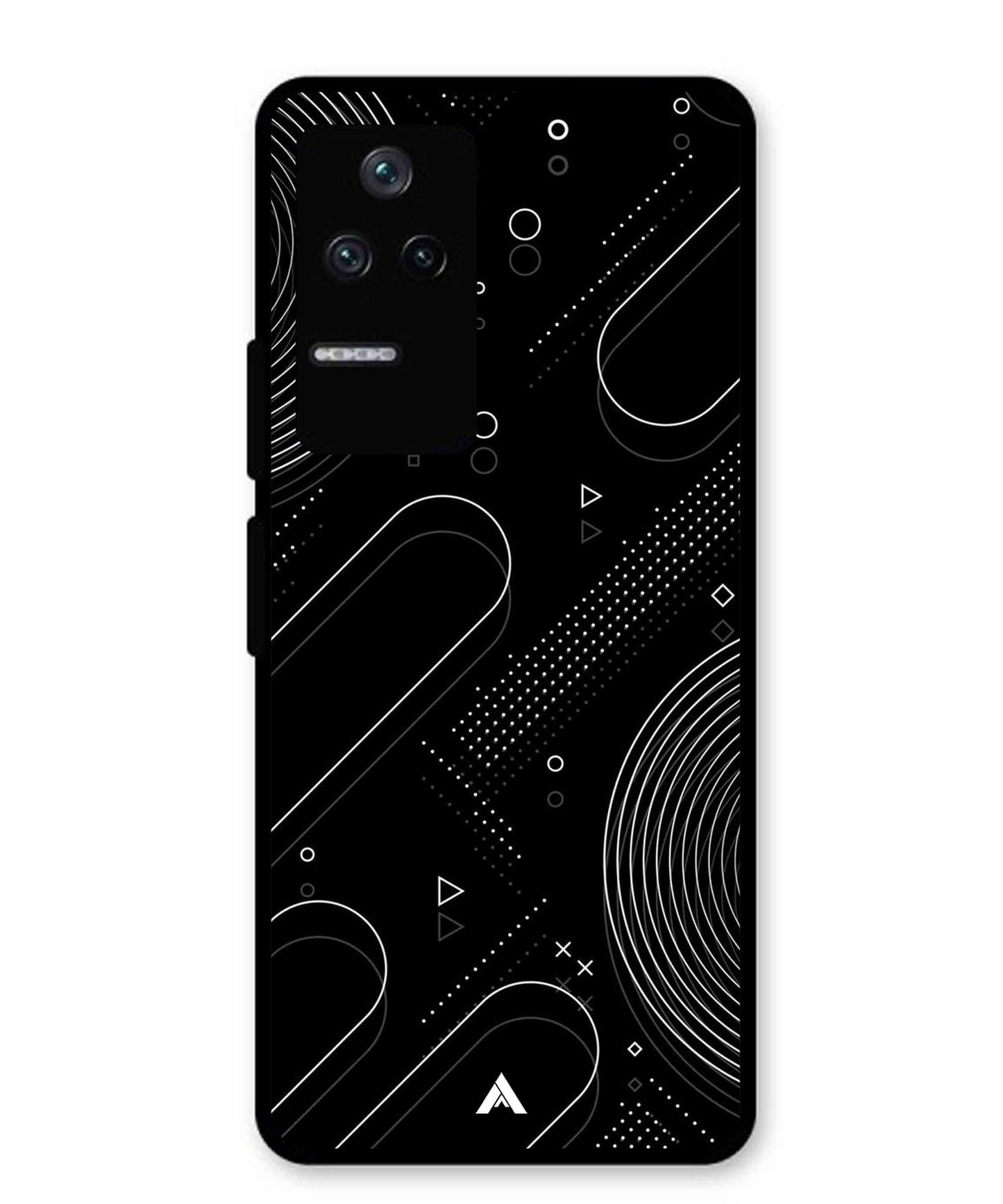 Stripe Pattern 17 Metal Back Cover Phone Case for Poco F4