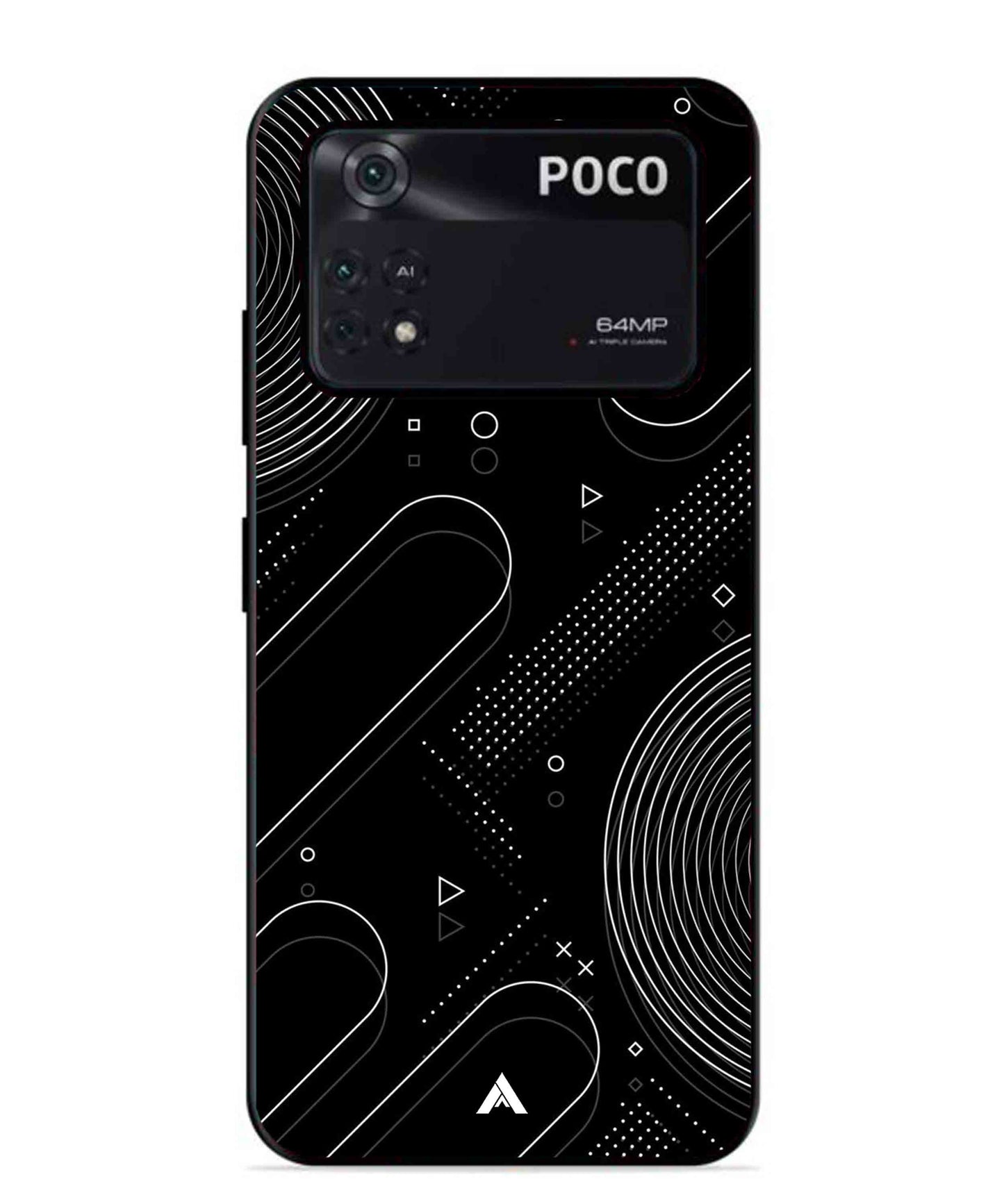 Stripe Pattern 17 Metal Back Cover Phone Case for Poco X4 Pro