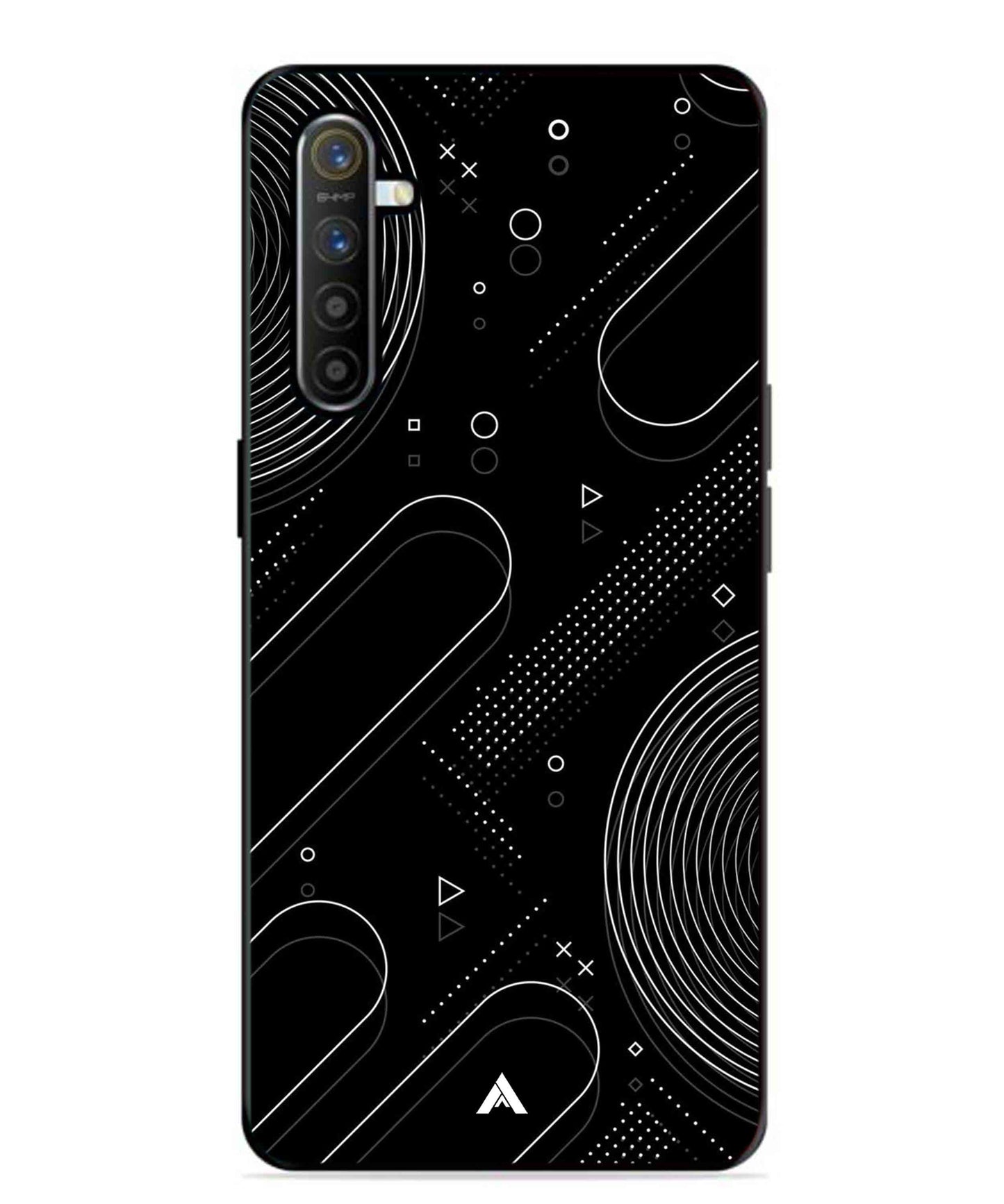 Stripe Pattern 17 Metal Back Cover Phone Case for Realme XT