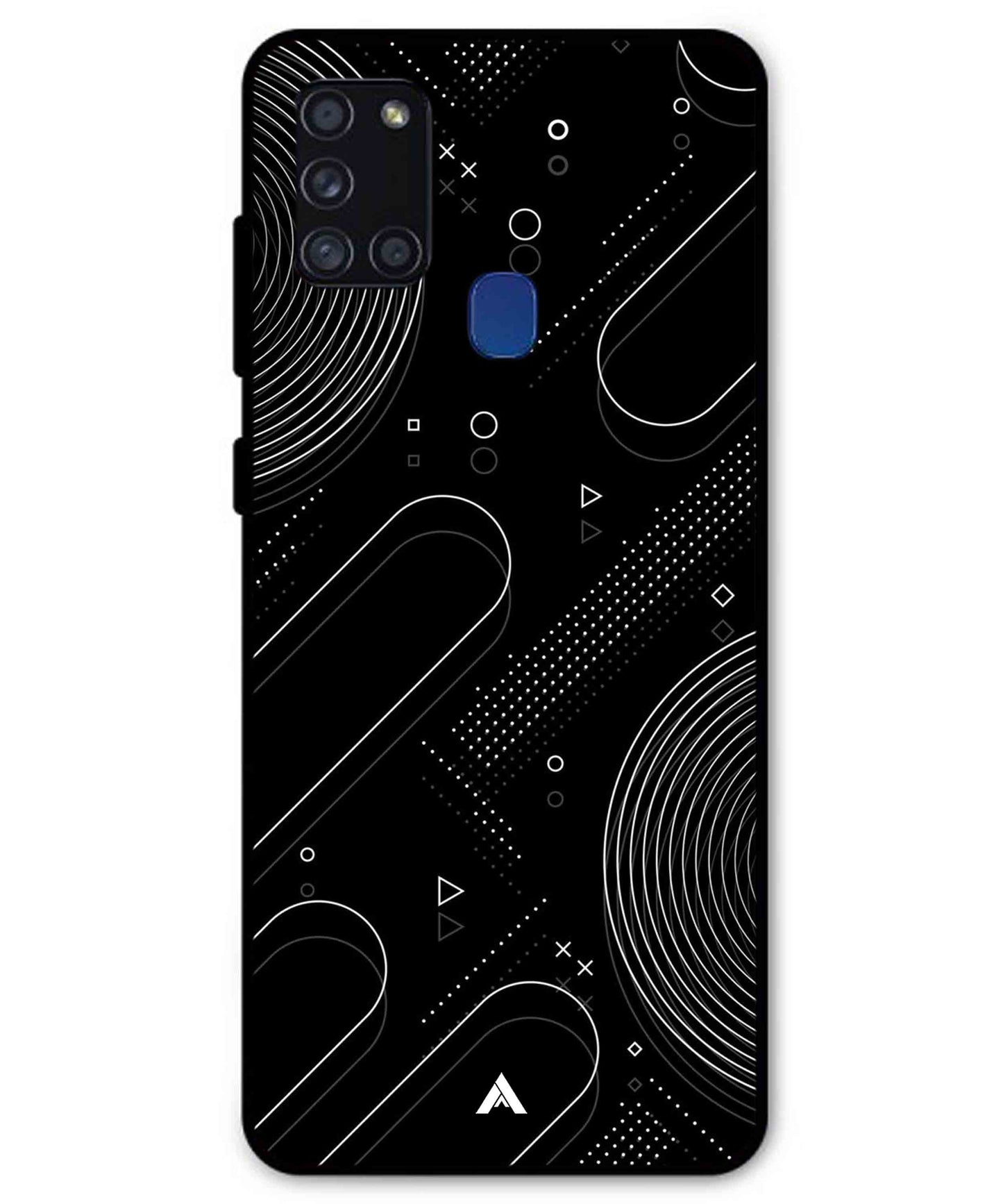 Stripe Pattern 17 Metal Back Cover Phone Case for Samsung Galaxy A21s