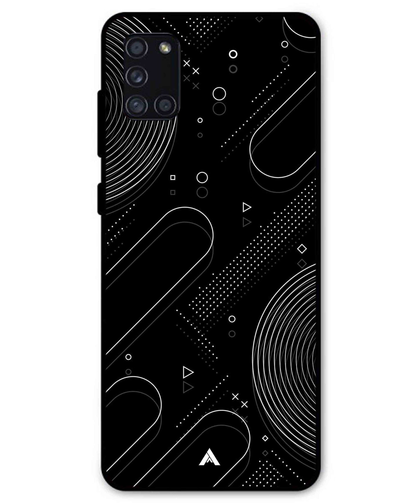 Stripe Pattern 17 Metal Back Cover Phone Case for Samsung Galaxy A31