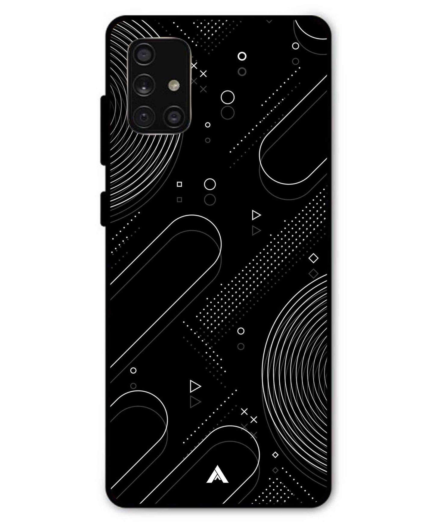 Stripe Pattern 17 Metal Back Cover Phone Case for Samsung Galaxy A71