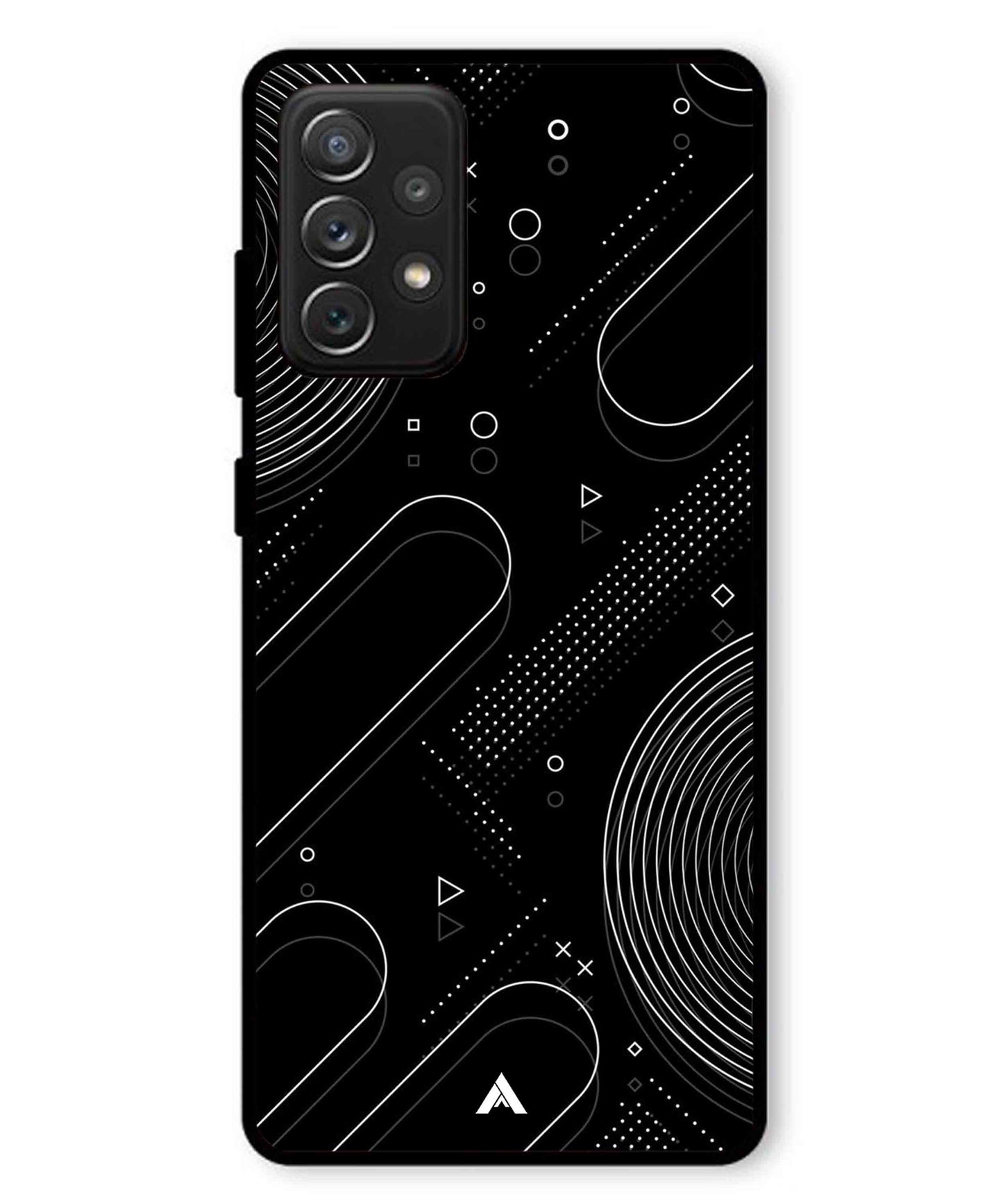 Stripe Pattern 17 Metal Back Cover Phone Case for Samsung Galaxy A72