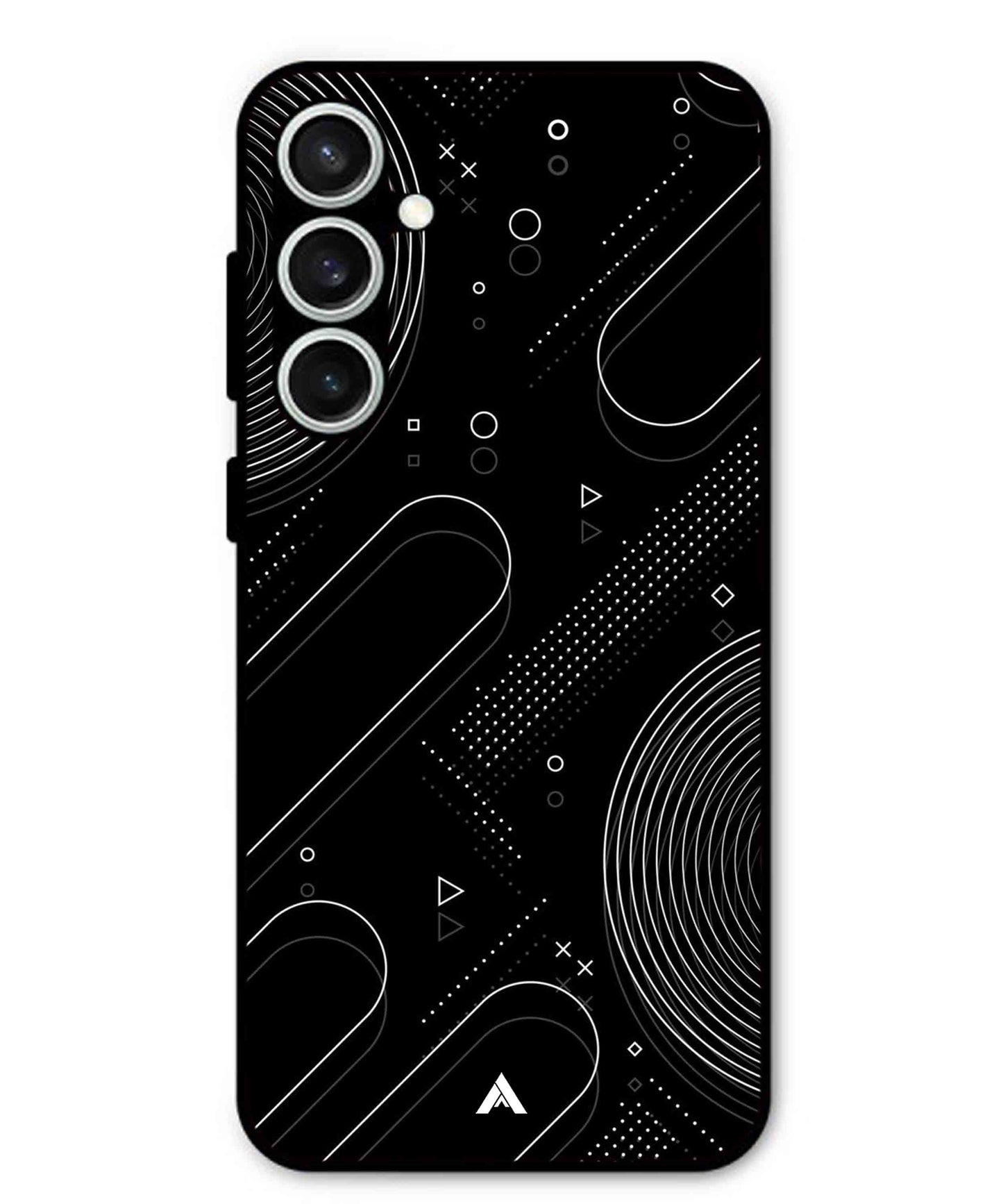 Stripe Pattern 17 Metal Back Cover Phone Case for Samsung Galaxy S24 Fe