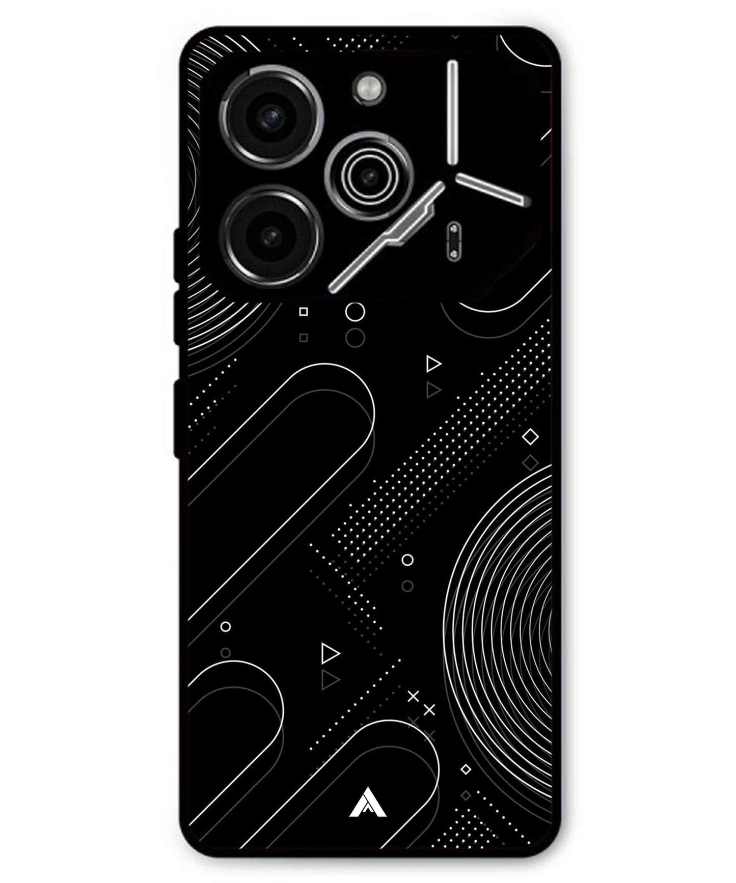 Stripe Pattern 17 Metal Back Cover Phone Case for Tecno Pova 6 Pro