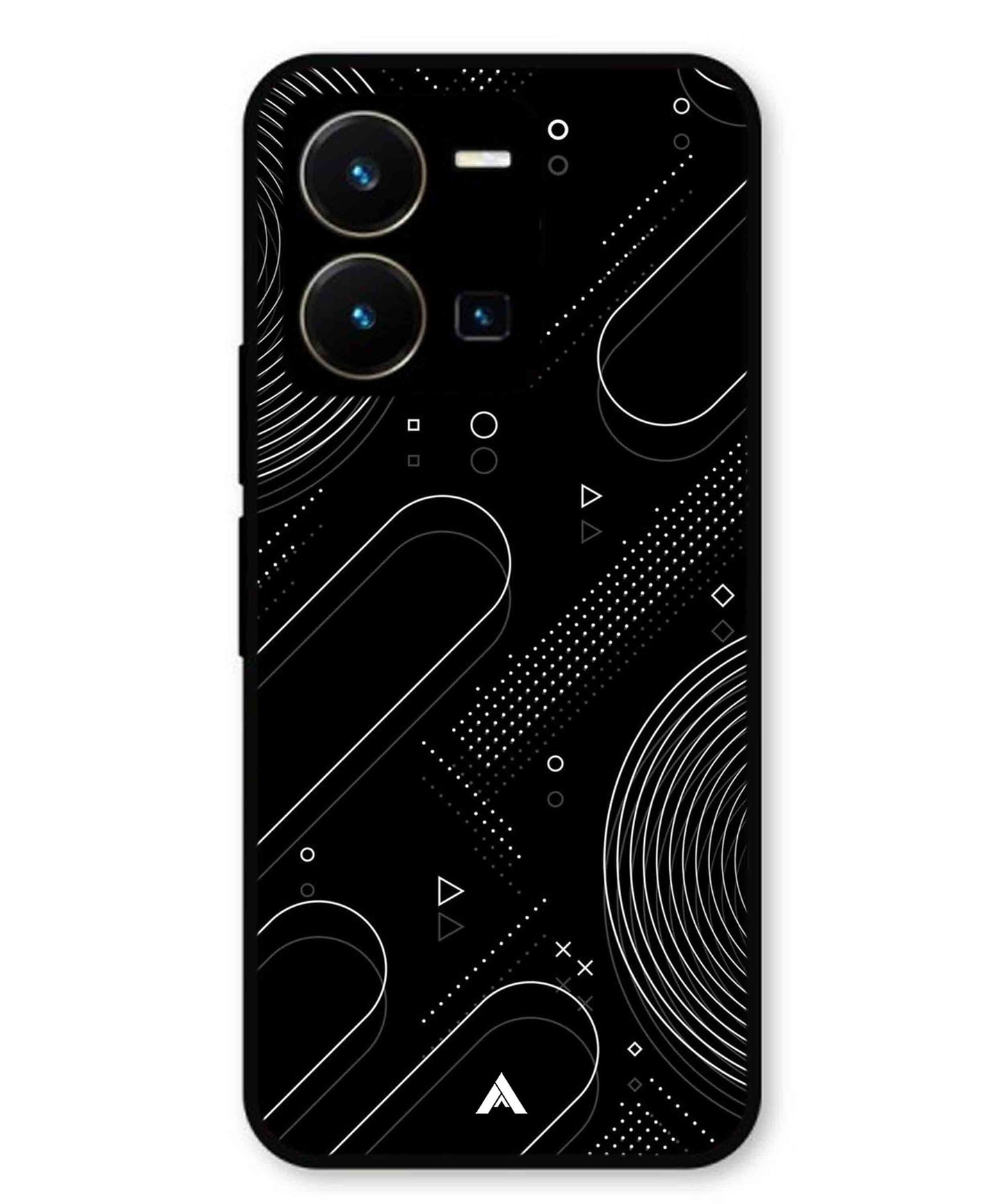 Stripe Pattern 17 Metal Back Cover Phone Case for Vivo Y35