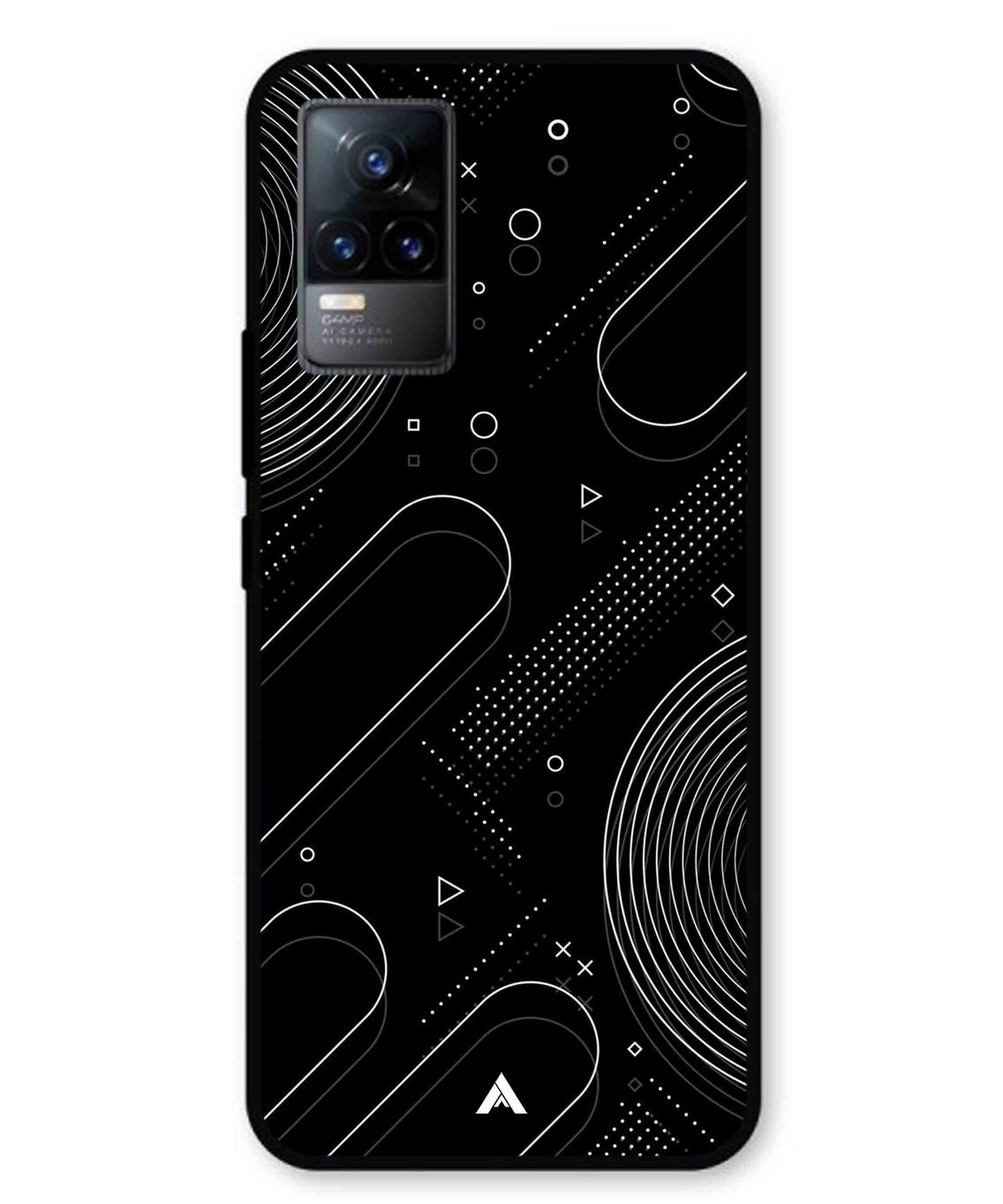 Stripe Pattern 17 Metal Back Cover Phone Case for Vivo v21e 4G