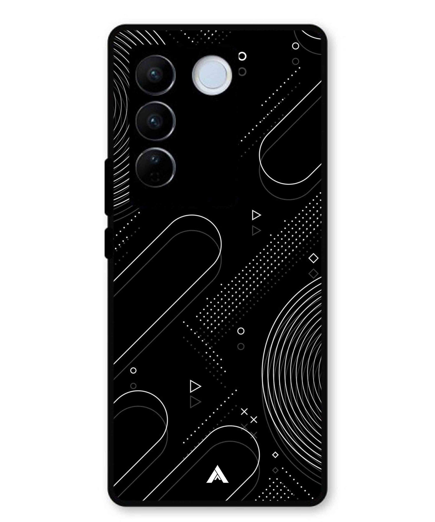 Stripe Pattern 17 Metal Back Cover Phone Case for Vivo v27 Pro