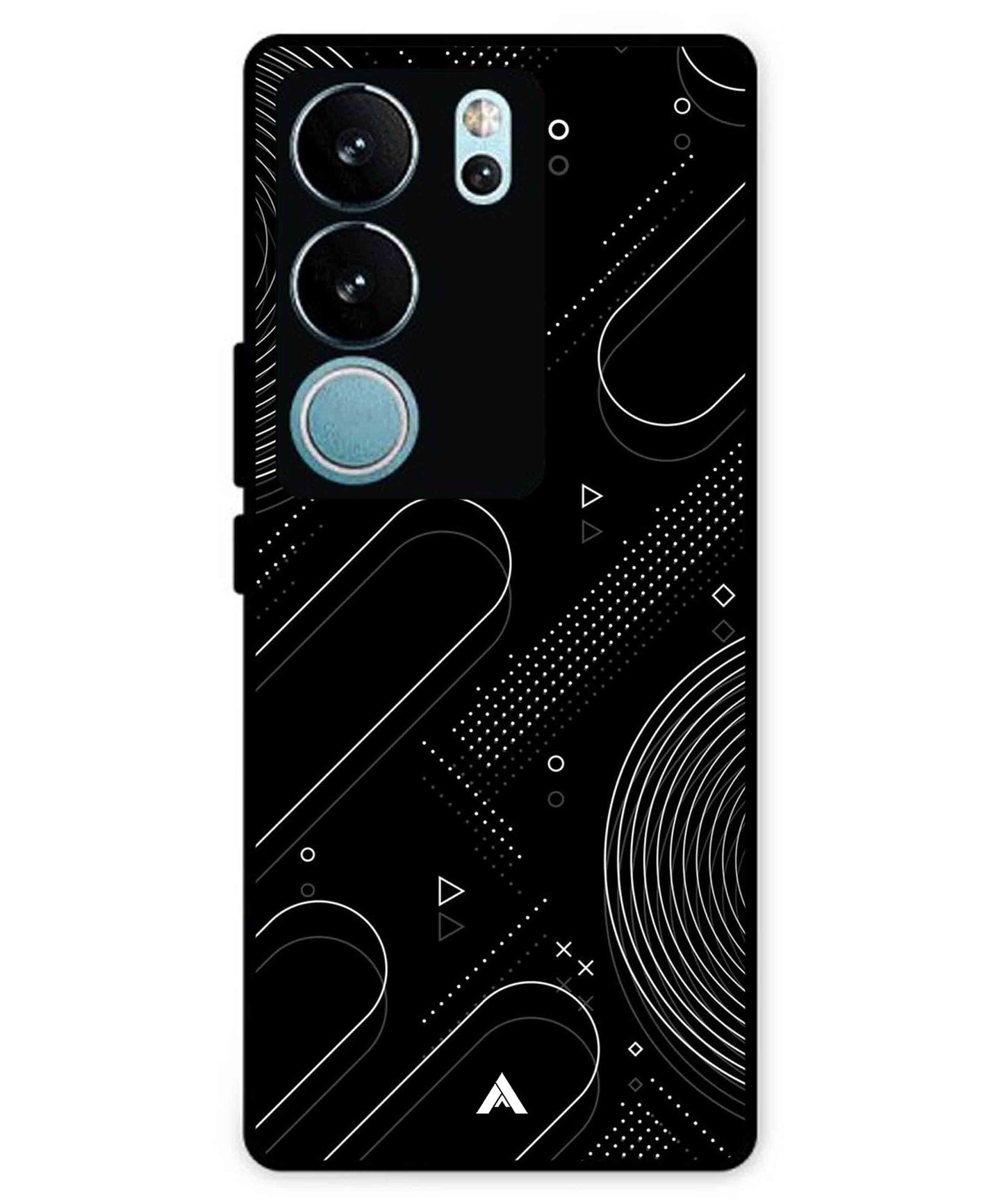 Stripe Pattern 17 Metal Back Cover Phone Case for Vivo v29 Pro
