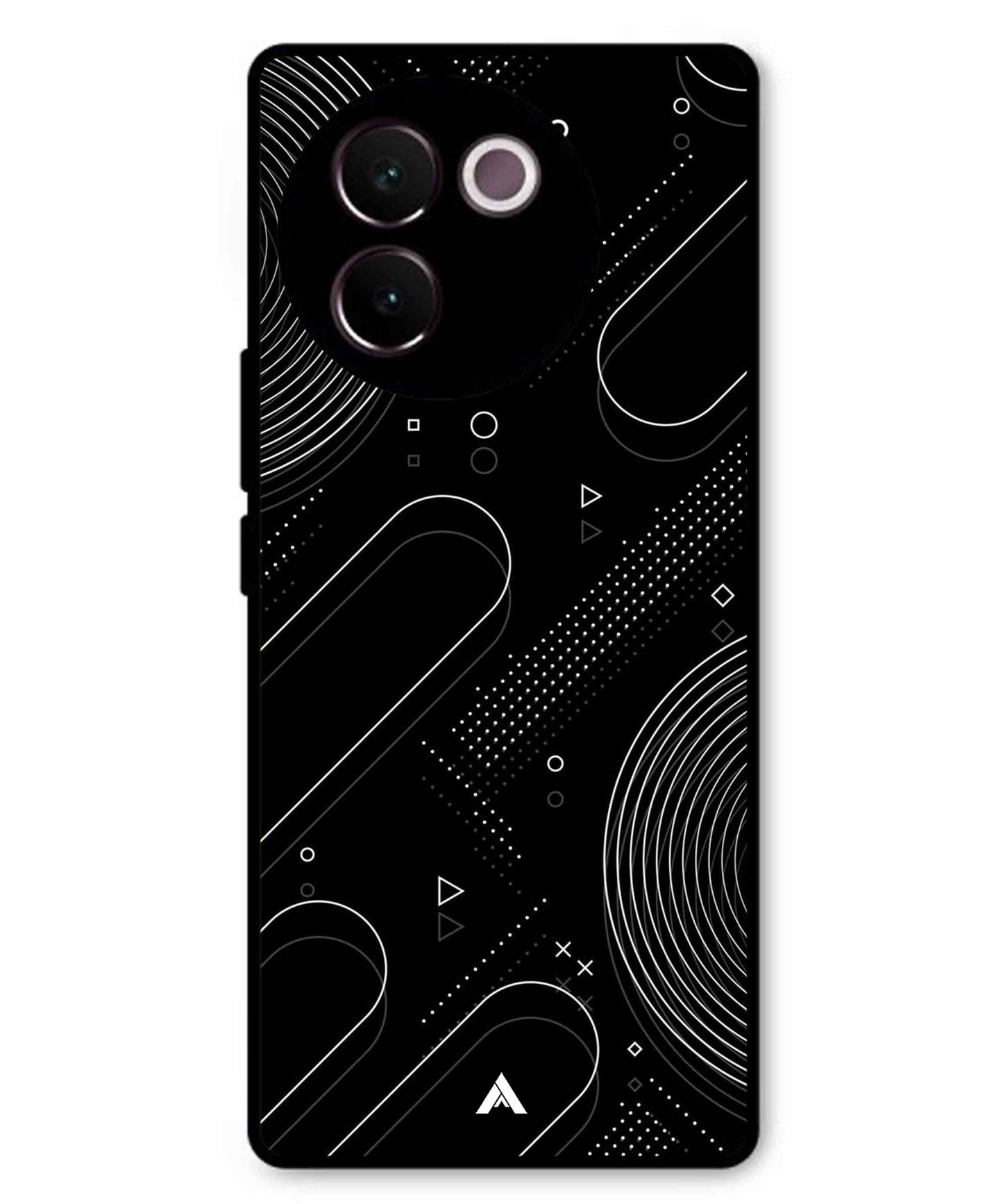 Stripe Pattern 17 Metal Back Cover Phone Case for Vivo v30e