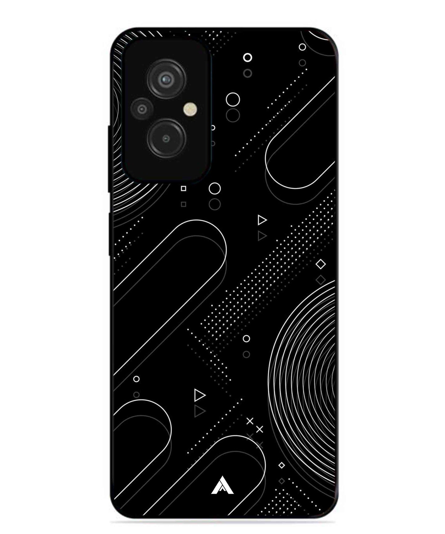 Stripe Pattern 17 Metal Back Cover Phone Case for Xiaomi Redmi 11 Prime 4G