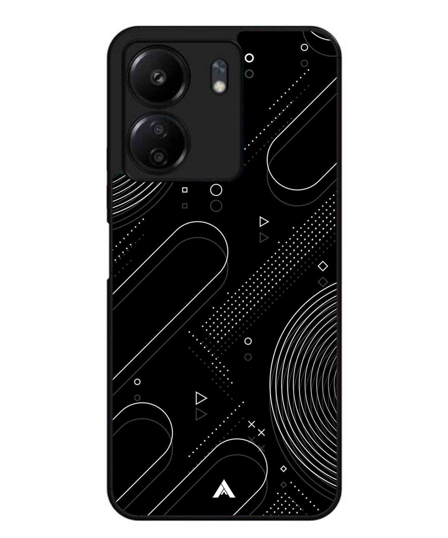 Stripe Pattern 17 Metal Back Cover Phone Case for Xiaomi Redmi 13C 4G